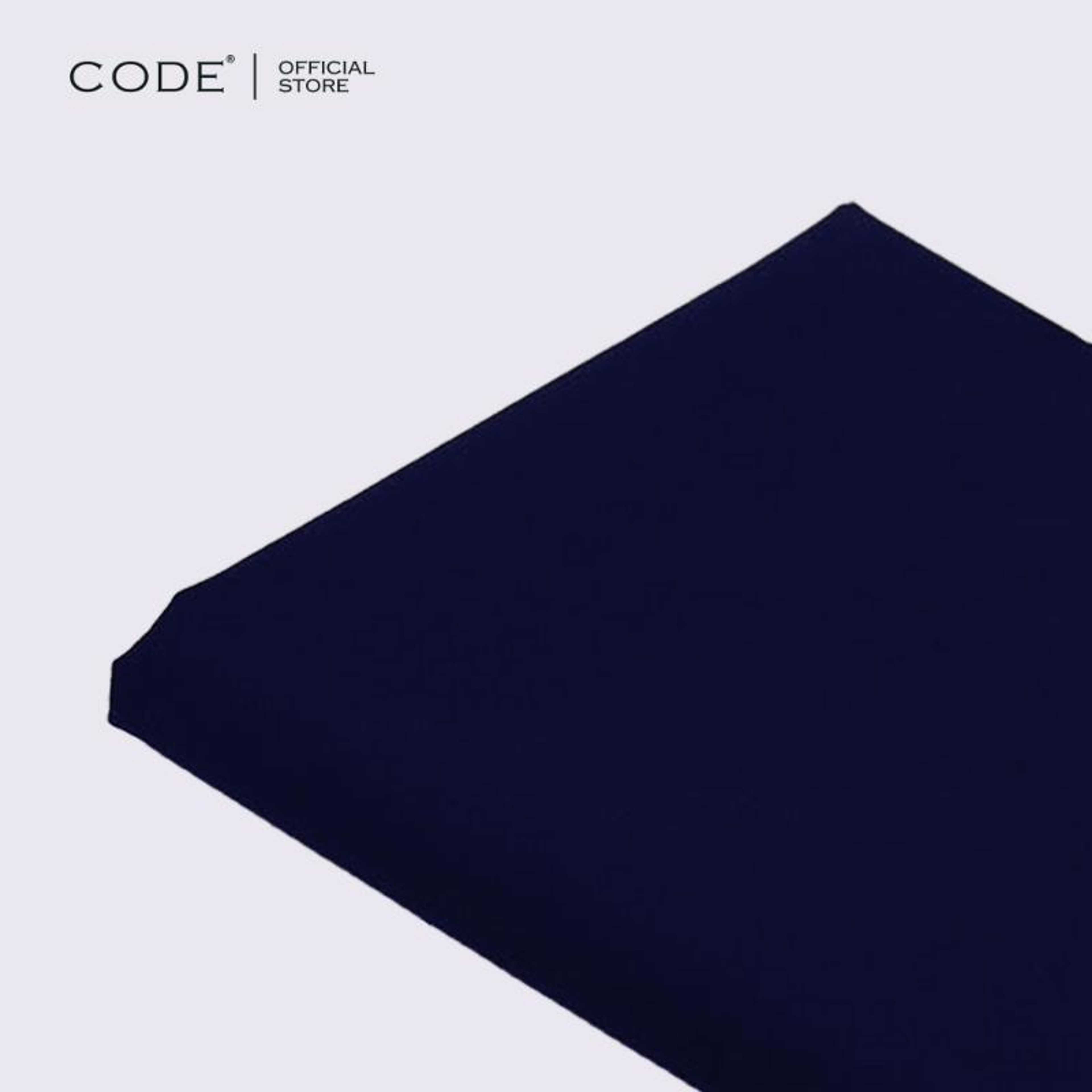 Code Plain Linen Unstitched Fabric For Women - Navy Blue