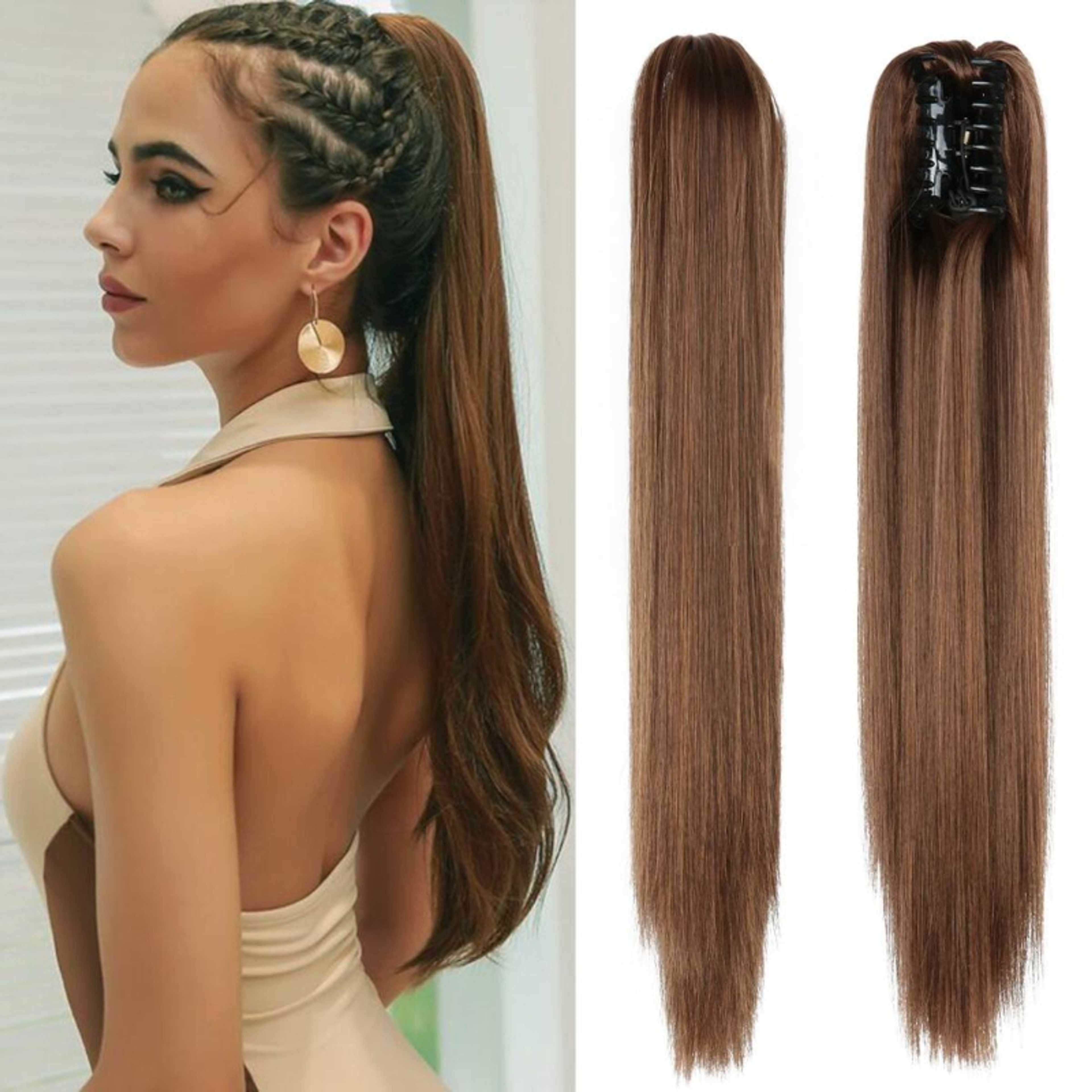 Straight catcher hair extension for girls, ponytail hair extension