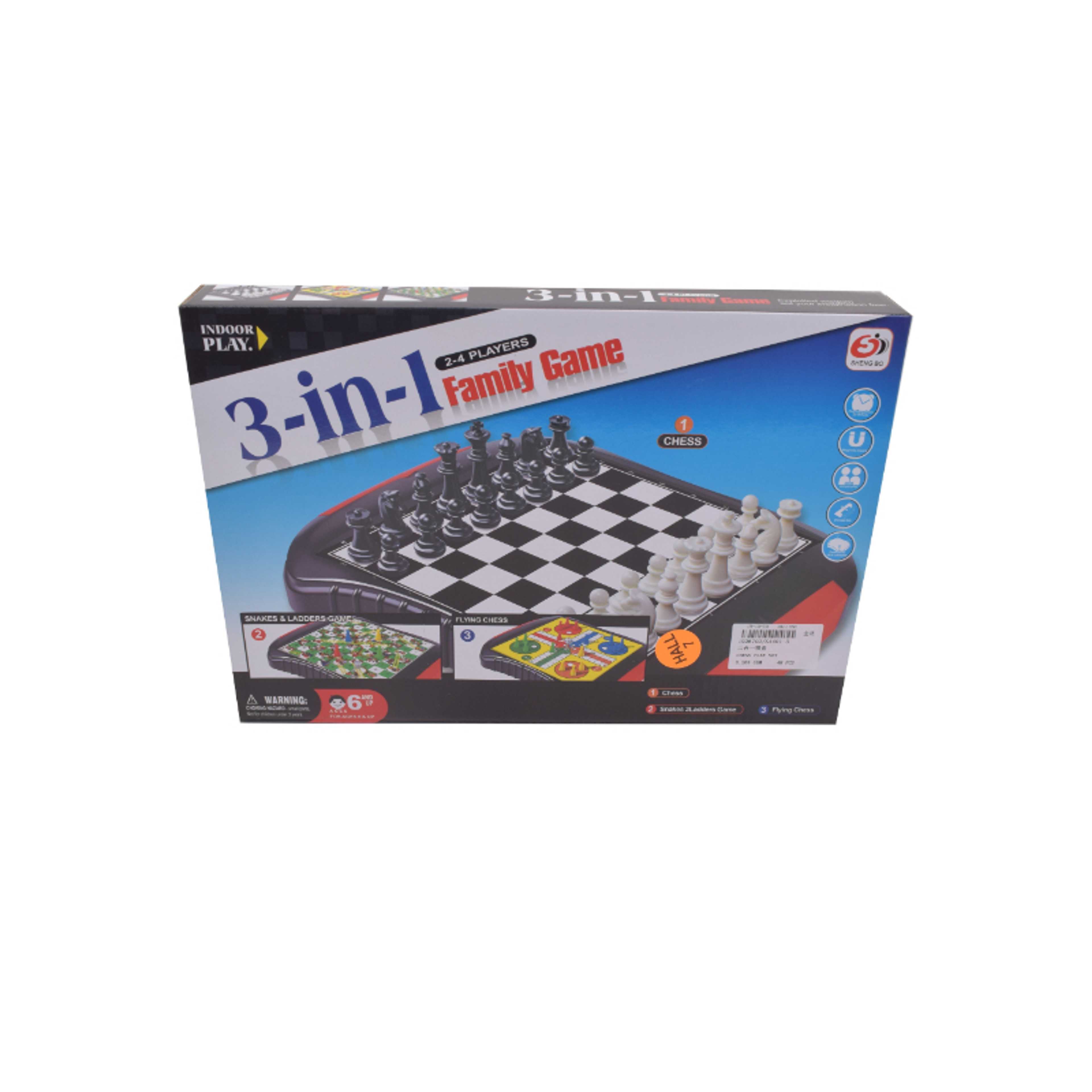 FAMILY-Chess&Ludo&Snakes and Ladders 3 in 1 13-1926702 - Product Main Image