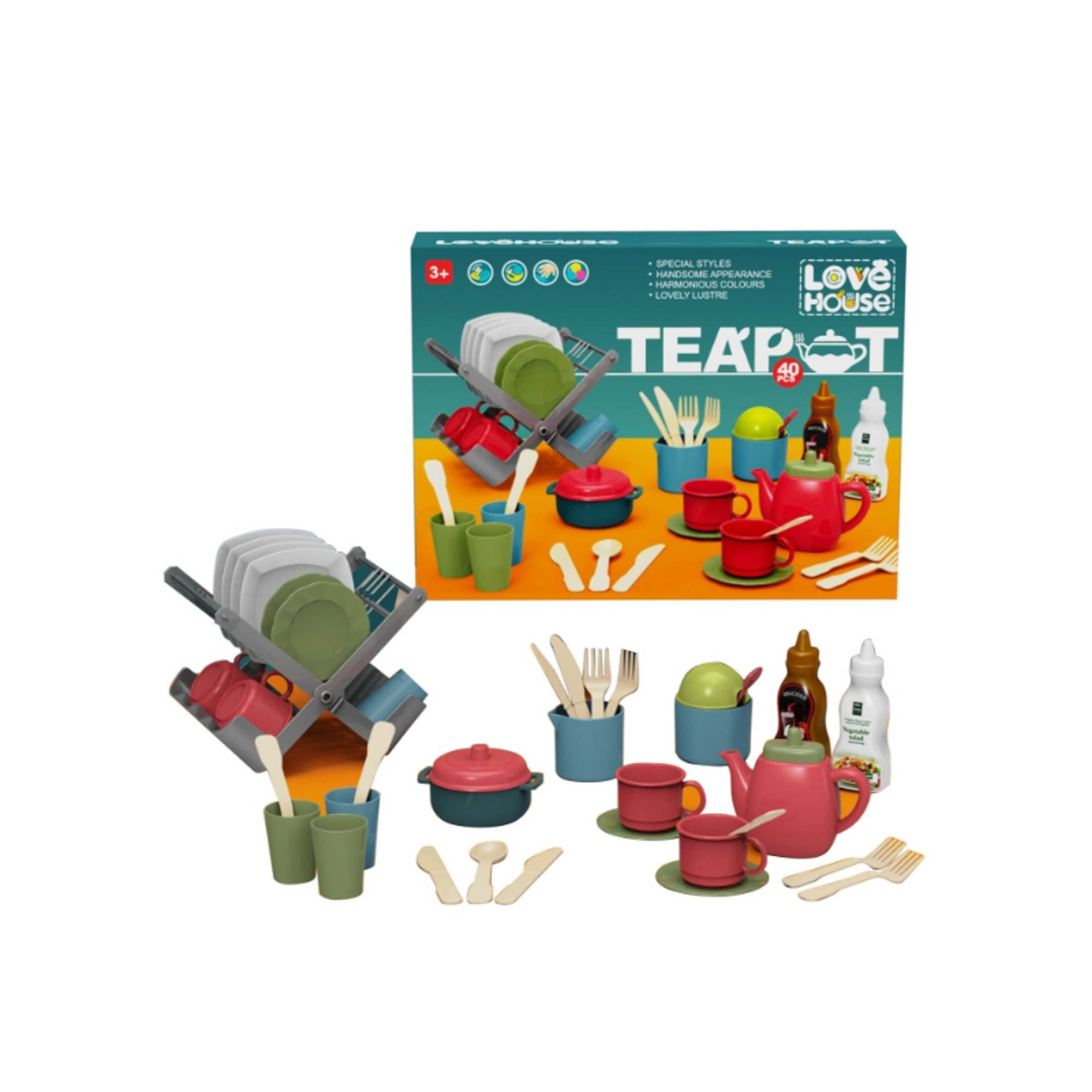 FAMILY-Kitchen and Tea Play Set 40PCS 18-2079090 - Product Main Image