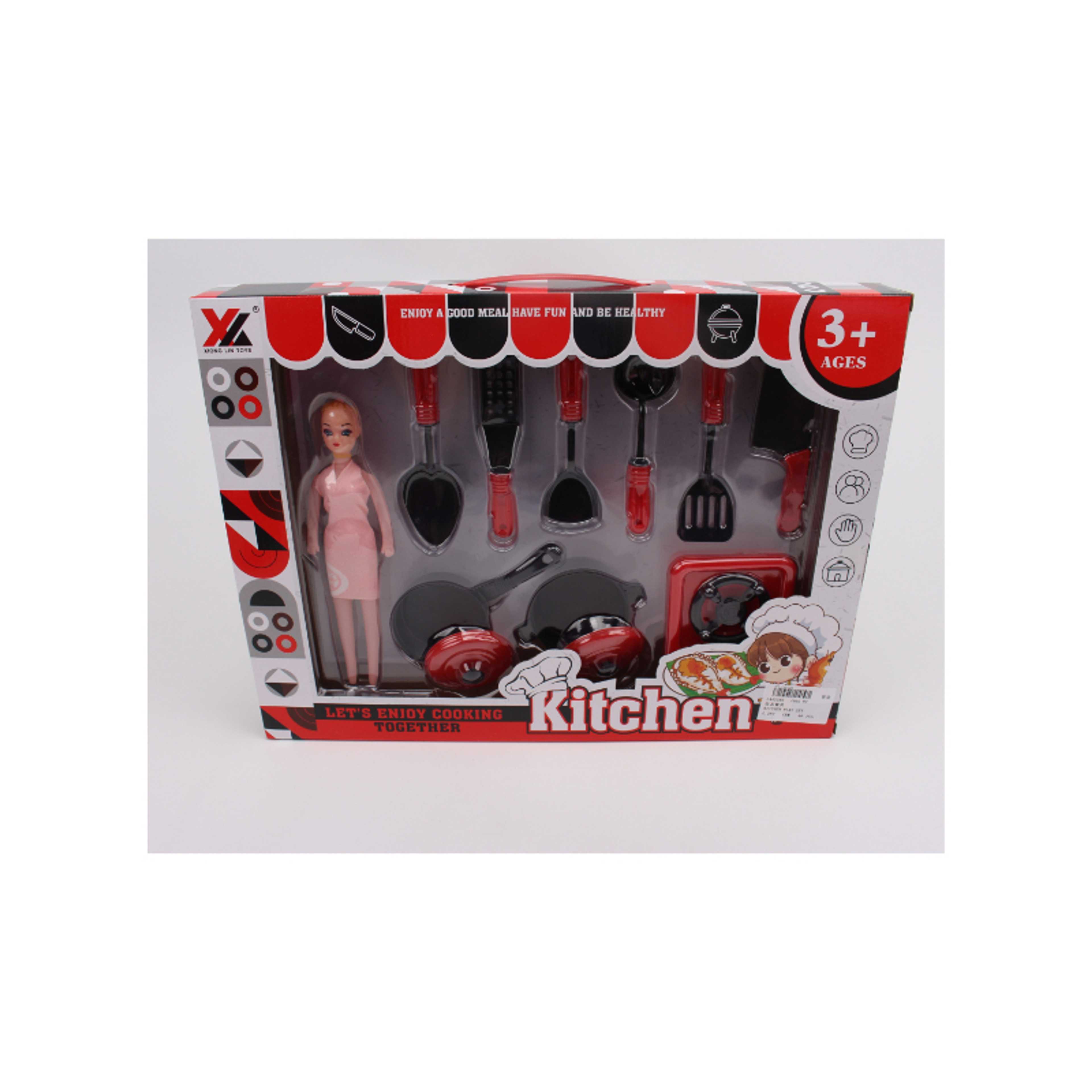FAMILY-Kitchen Play Set W Doll 18-2445388 - Product Main Image