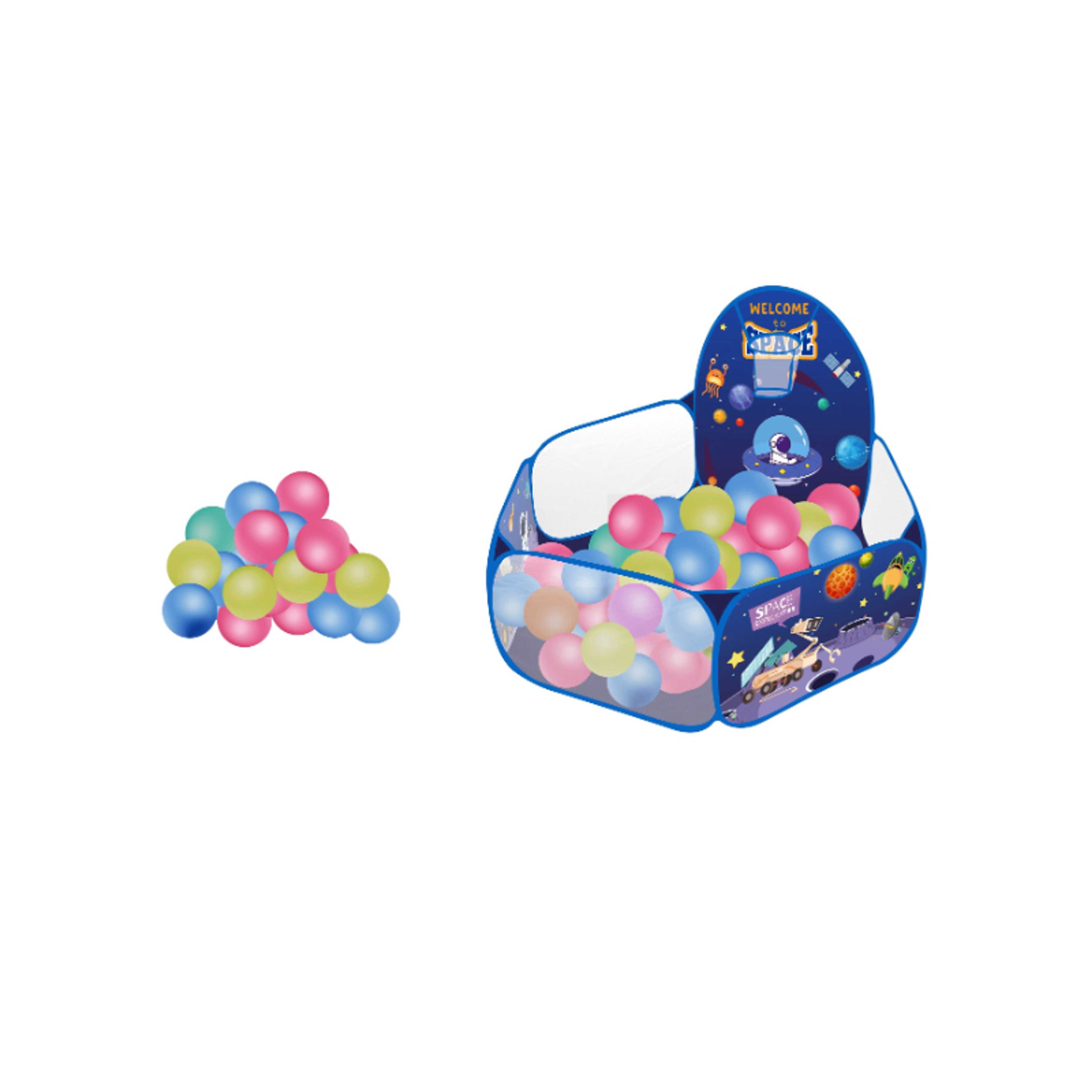 FAMILY-Space Basketball Barrier with 50 Balls 19-2433299 - Product Main Image