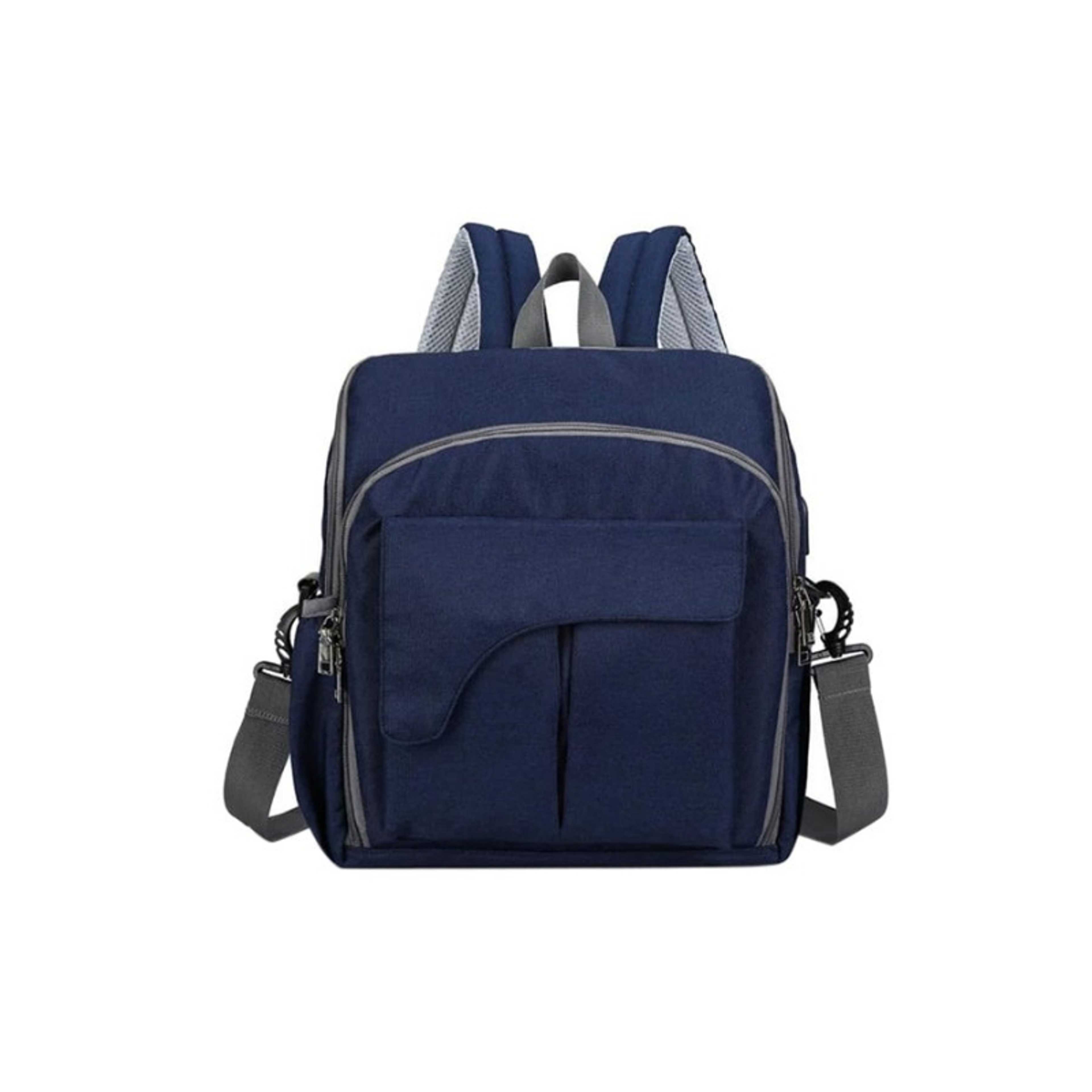 Baby-Baby Diaper Changing Backpack For Mother ,Blue - Product Main Image