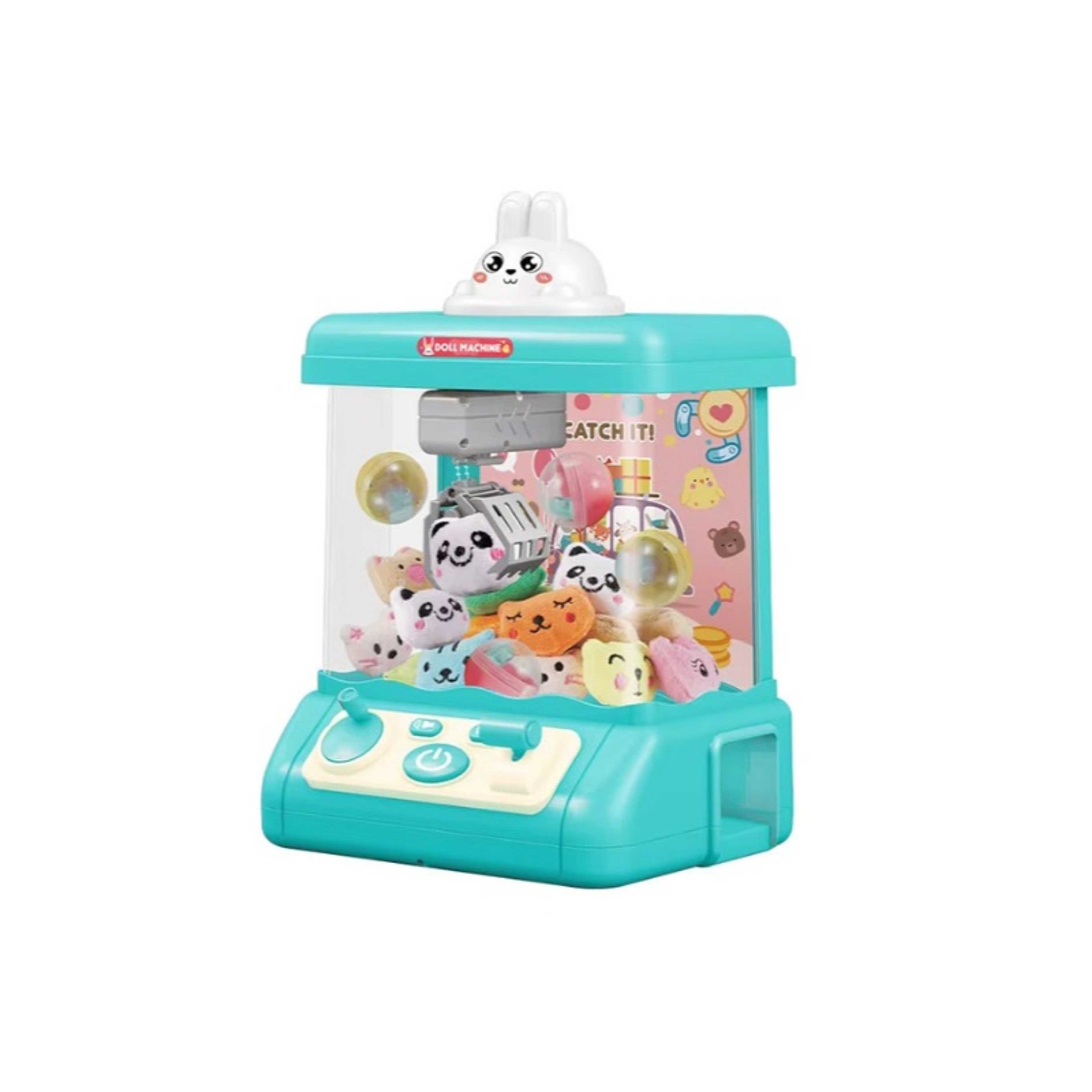FAMILY-Kids Claw Machine Mini Electronic Arcade Claw Game Machine with Lights Sound & 10 Mini Plush Toy - Product Main Image