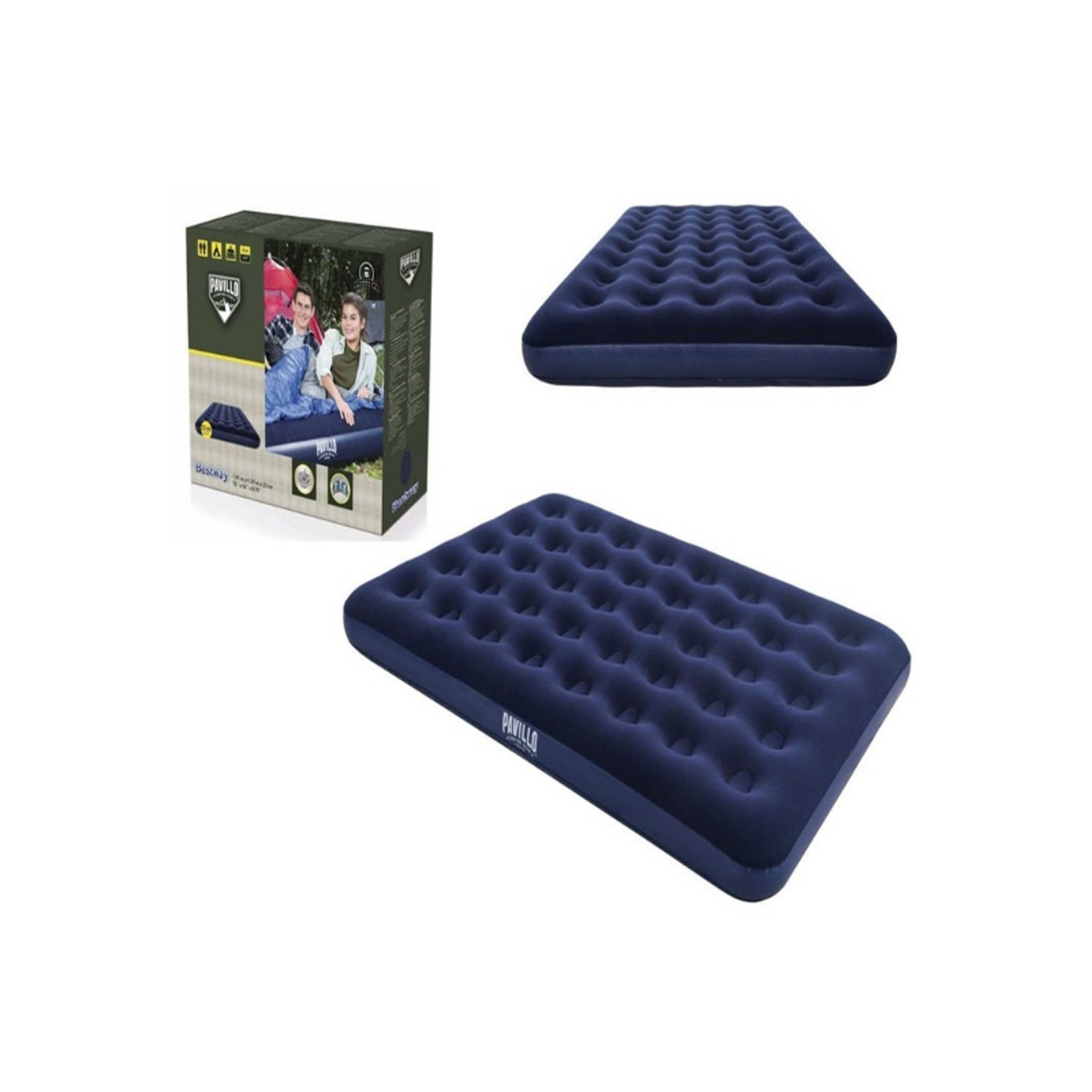 Flocked Air Bed/Double 191X137X22Cm -26-67002 - Product Main Image