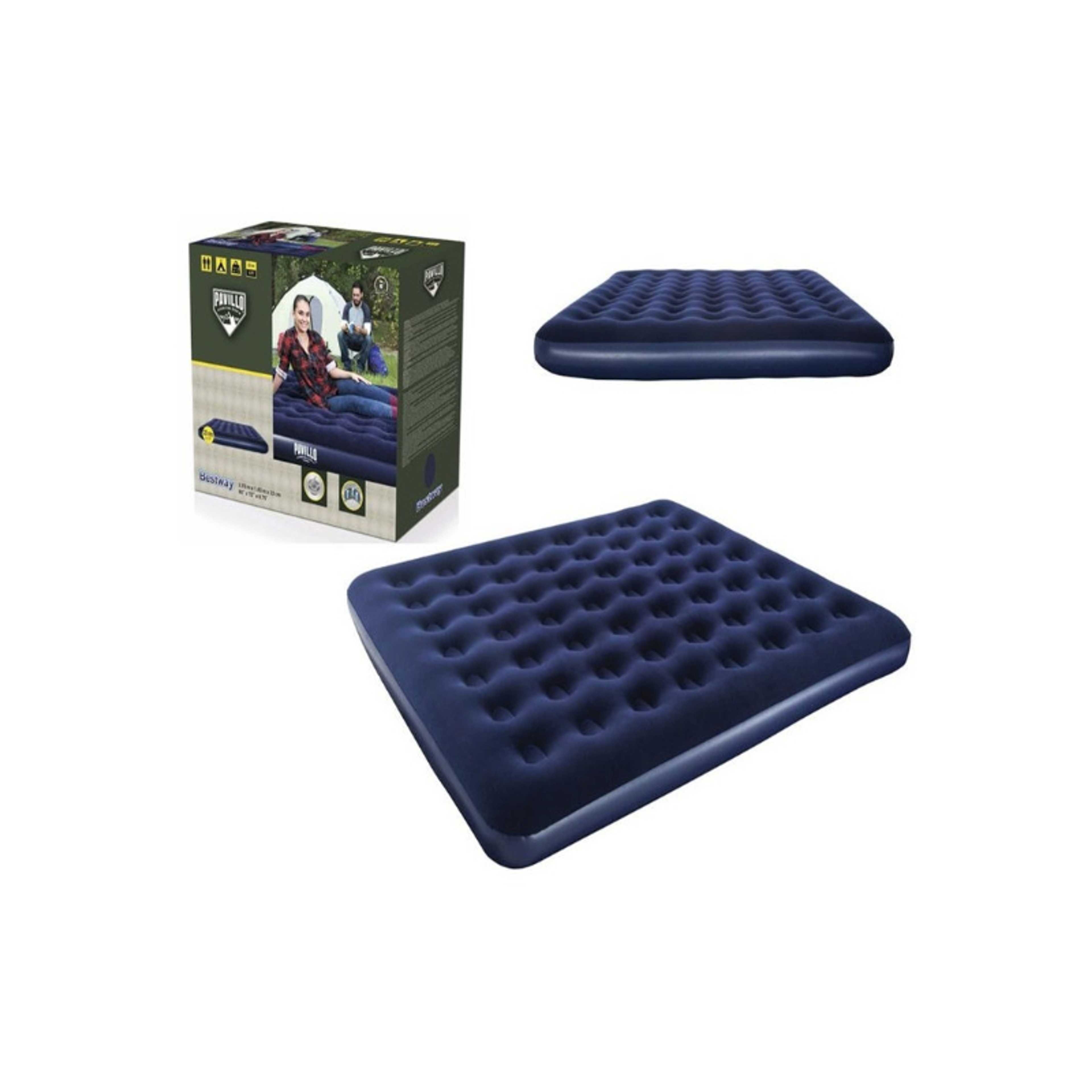 Flocked Air Bed/King 203X183X22Cm -26-67004 - Product Main Image