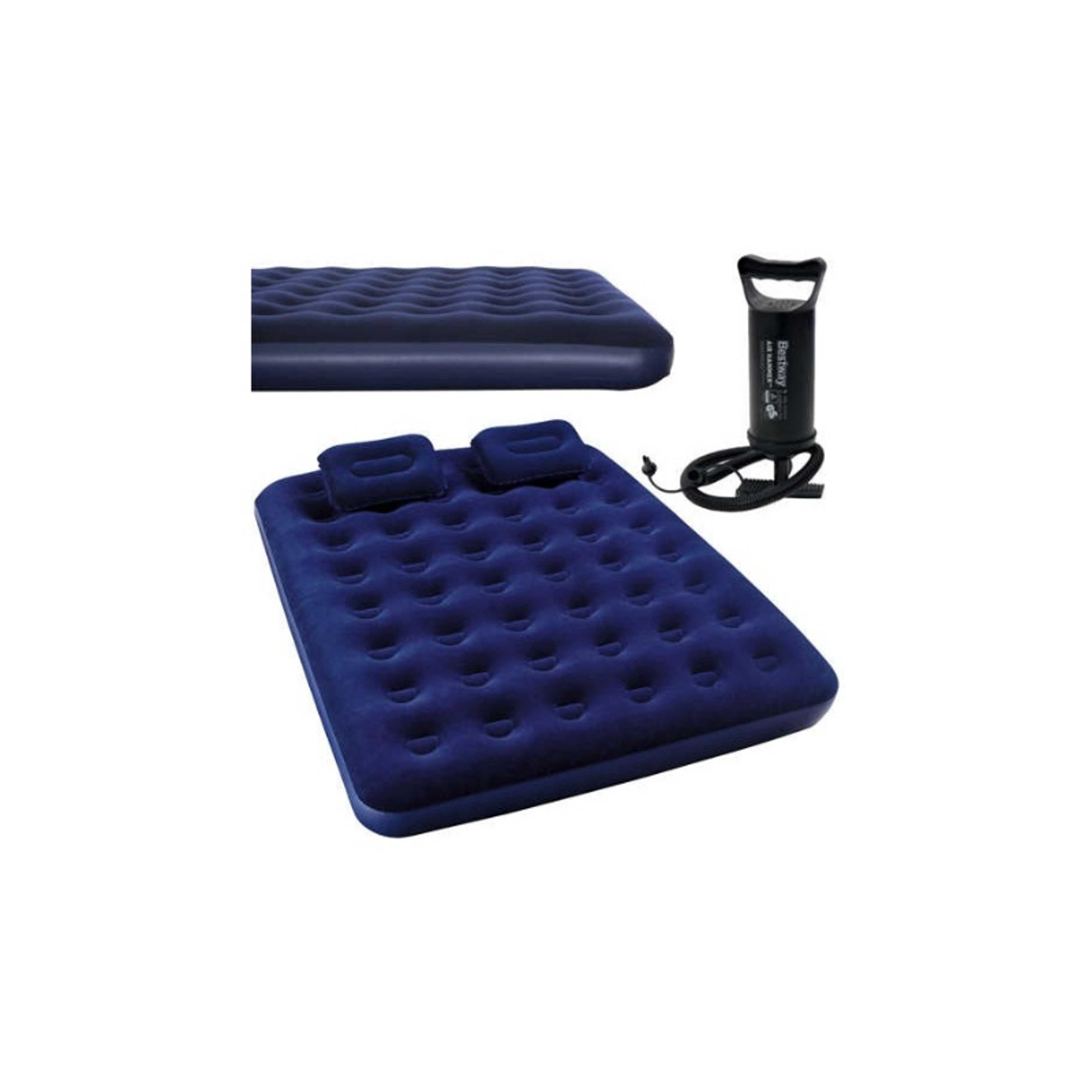 Flocked Air Bed With Air Pump & 2pillow(Queen) 203X152X22Cm -26-67374 - Product Main Image