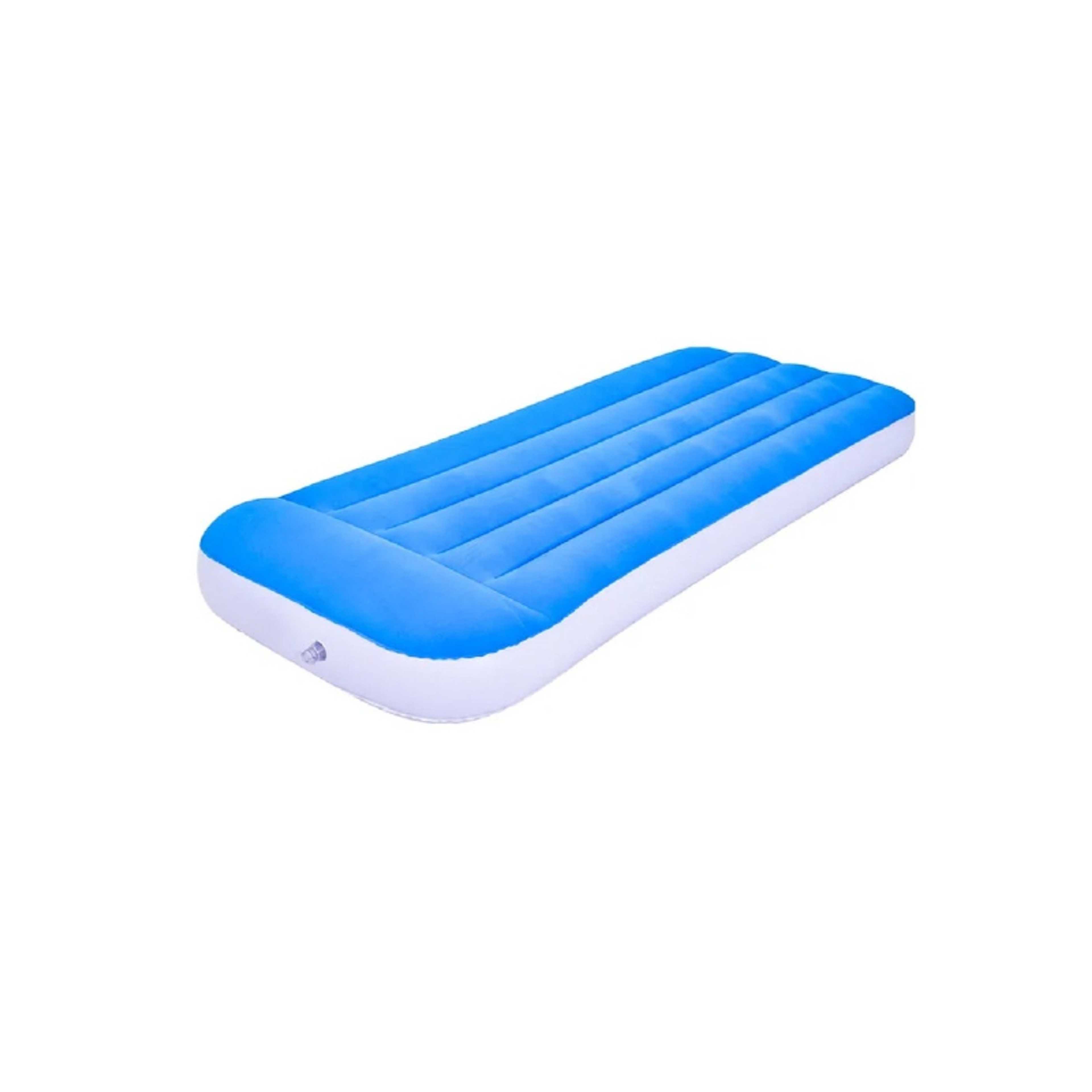 FULL JOY-Inflatable Air Mattress Blow Up Flocked Air Bed for Kids 157cm*66cm*23cm,BLUE - Product Main Image