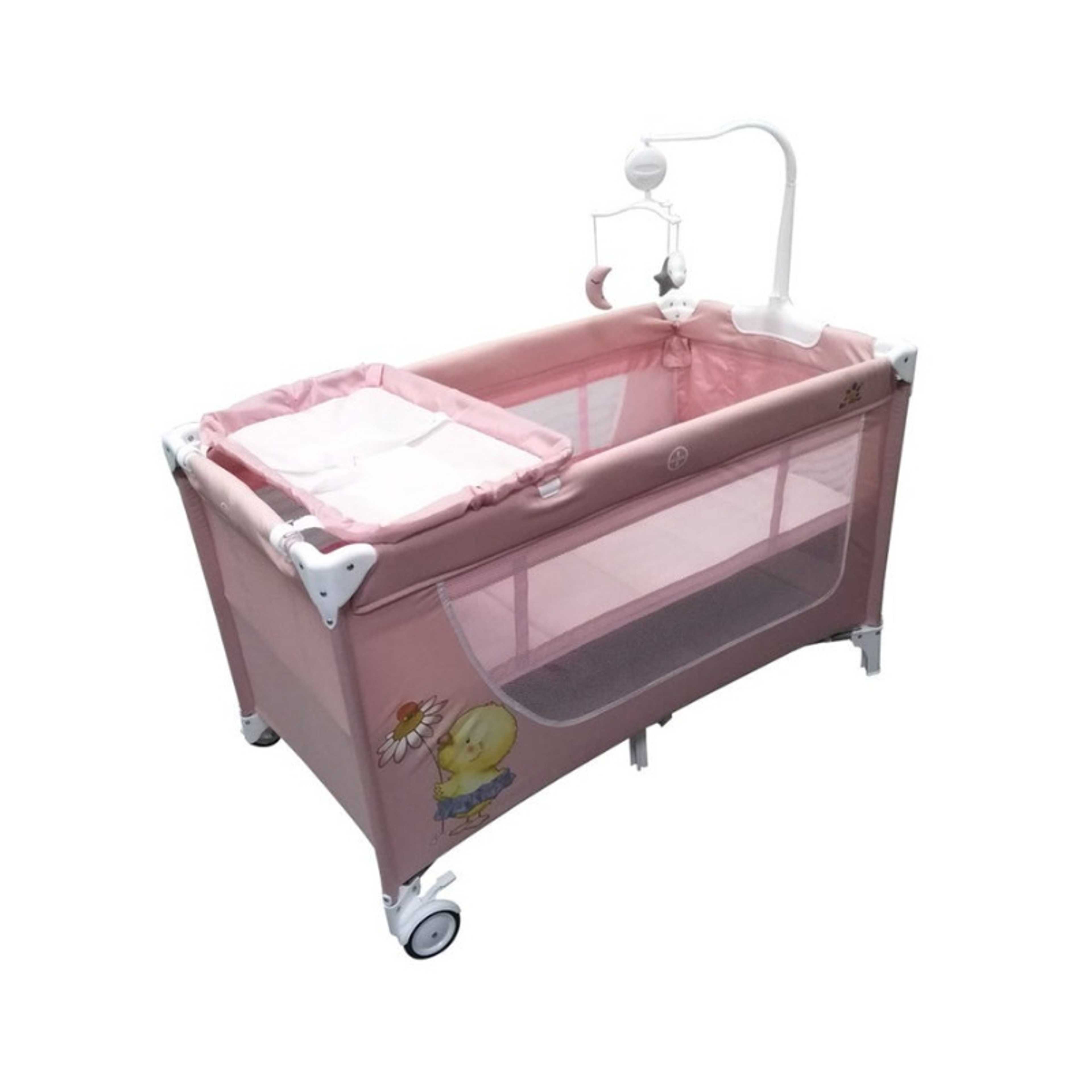 Baby-Baby Playpen Two Layers With Toys 27-612P,Pink - Product Main Image
