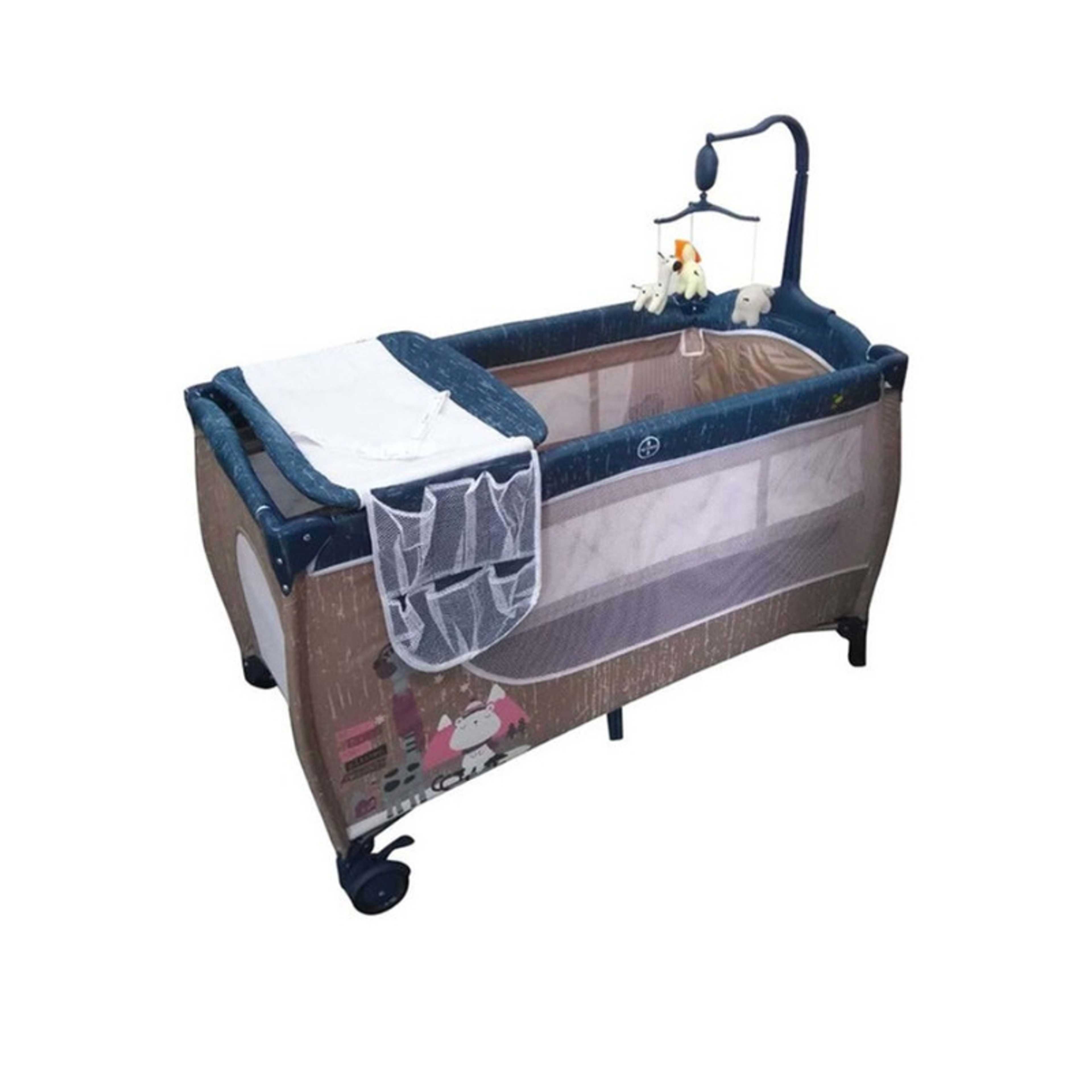 Baby-Baby Playpen Two Layers With Toys 27-613P, Blue - Product Main Image