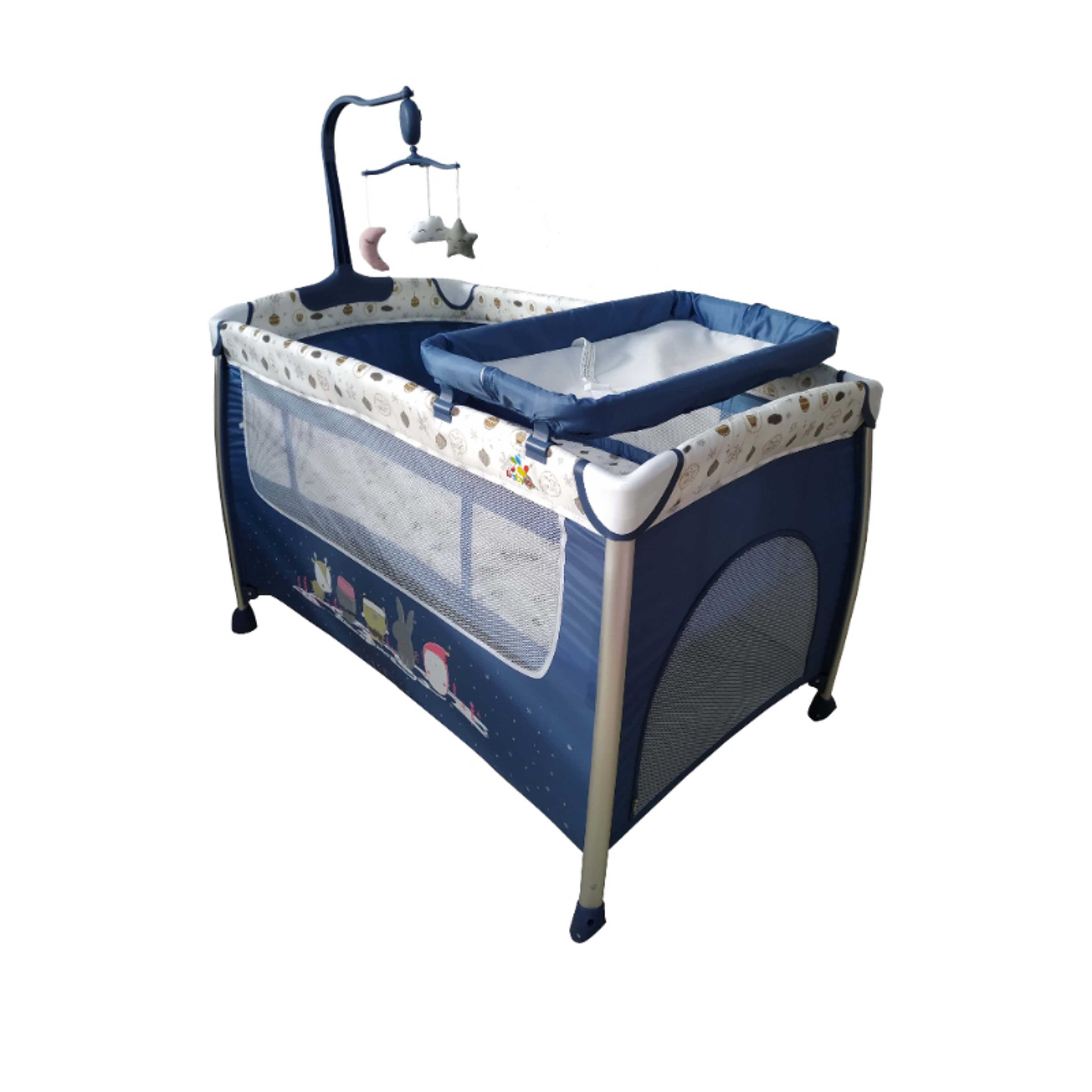 Baby-Baby Playpen Two Layers With Toys 27-920AP-BLUE - Product Main Image