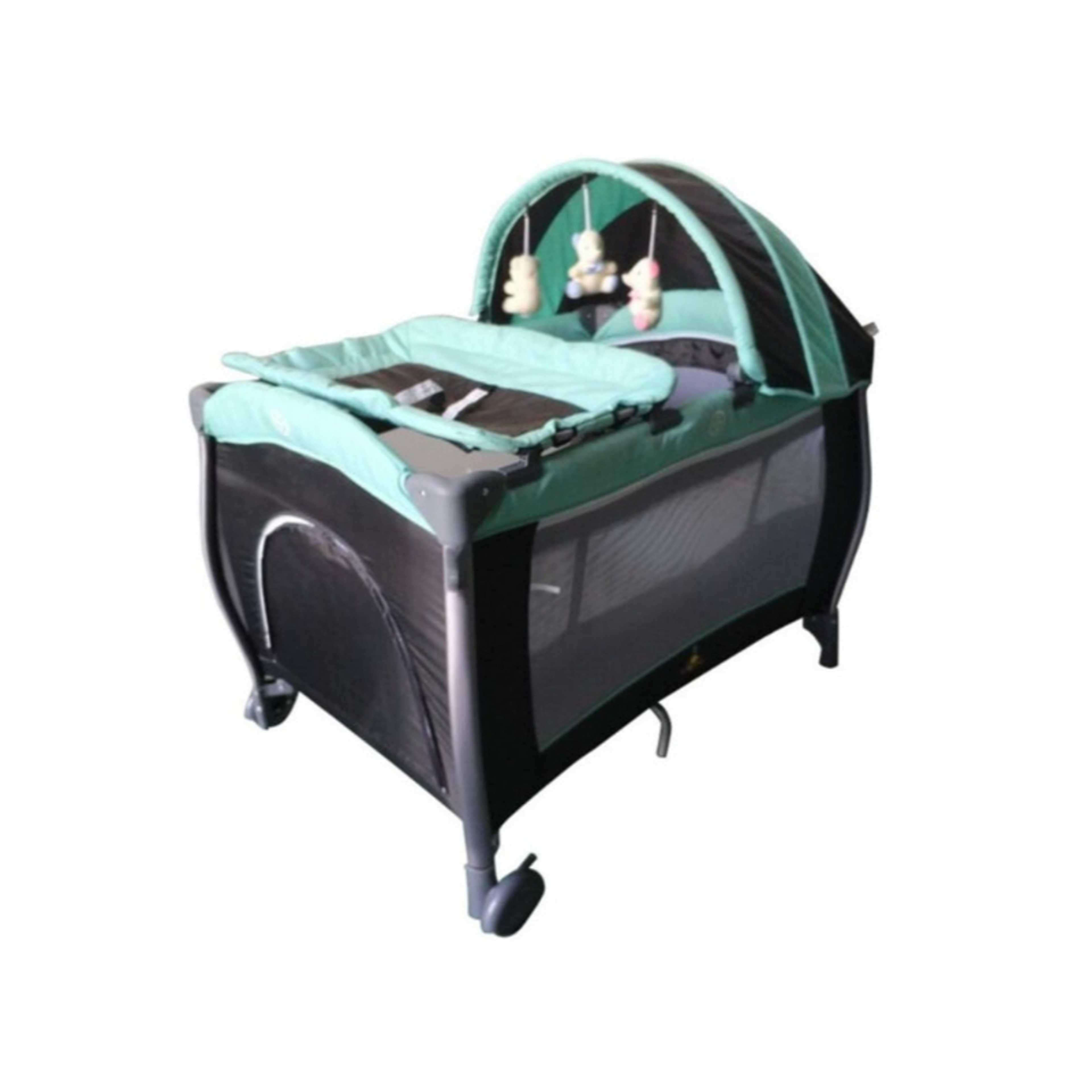Baby-Baby Playpen Two Layers With Toys 27-991LG-Green - Product Main Image