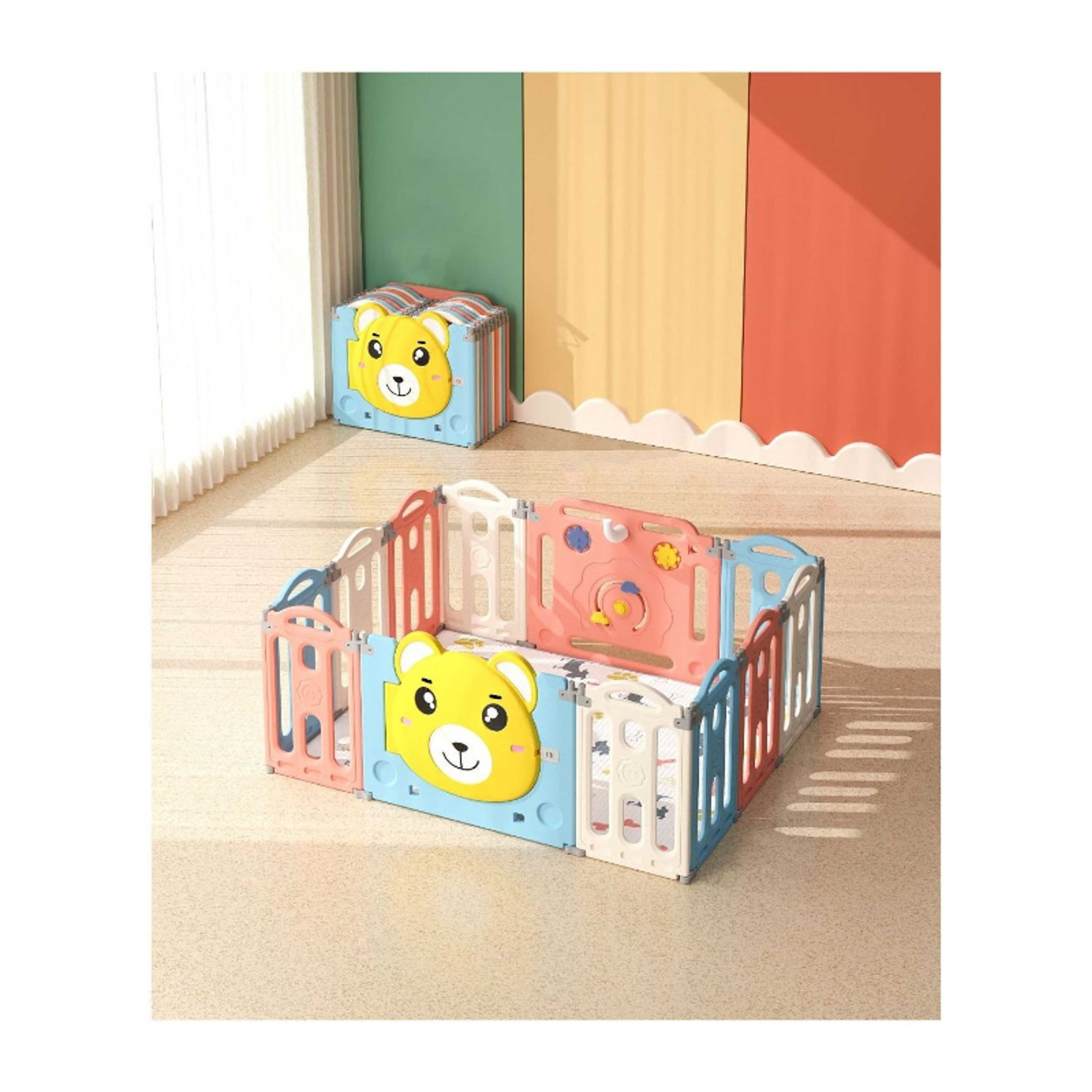 Baby-Bear  Foldable  Fence Playpen 148*115*62CM  PINK 28-UN37-11P - Product Main Image