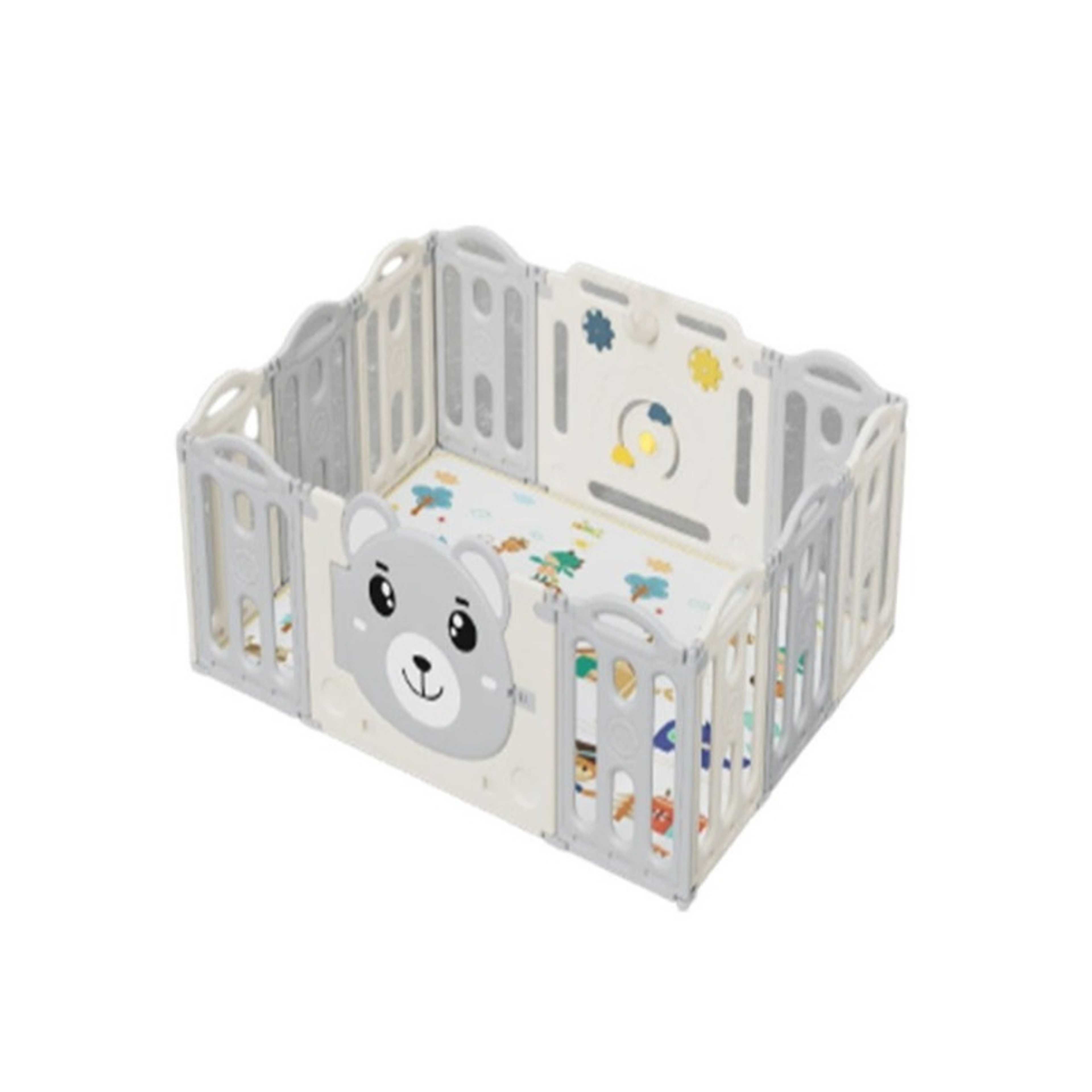 Baby-Bear Foldable  Fence Playpen 148*115*62CM  Grey  28-UN37-13G - Product Main Image