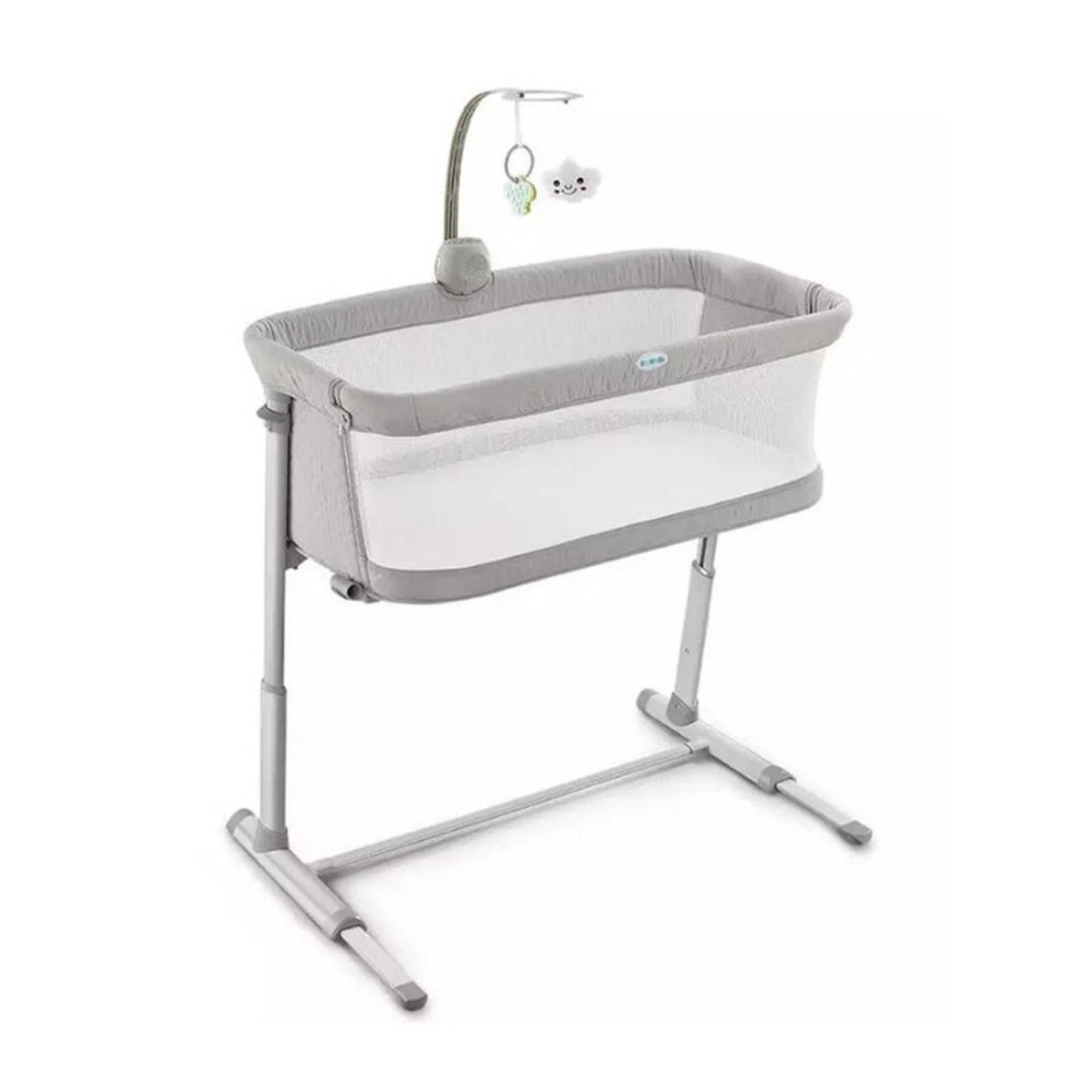 Baby-Breathable Adjustable Bassinet, Grey - Product Main Image