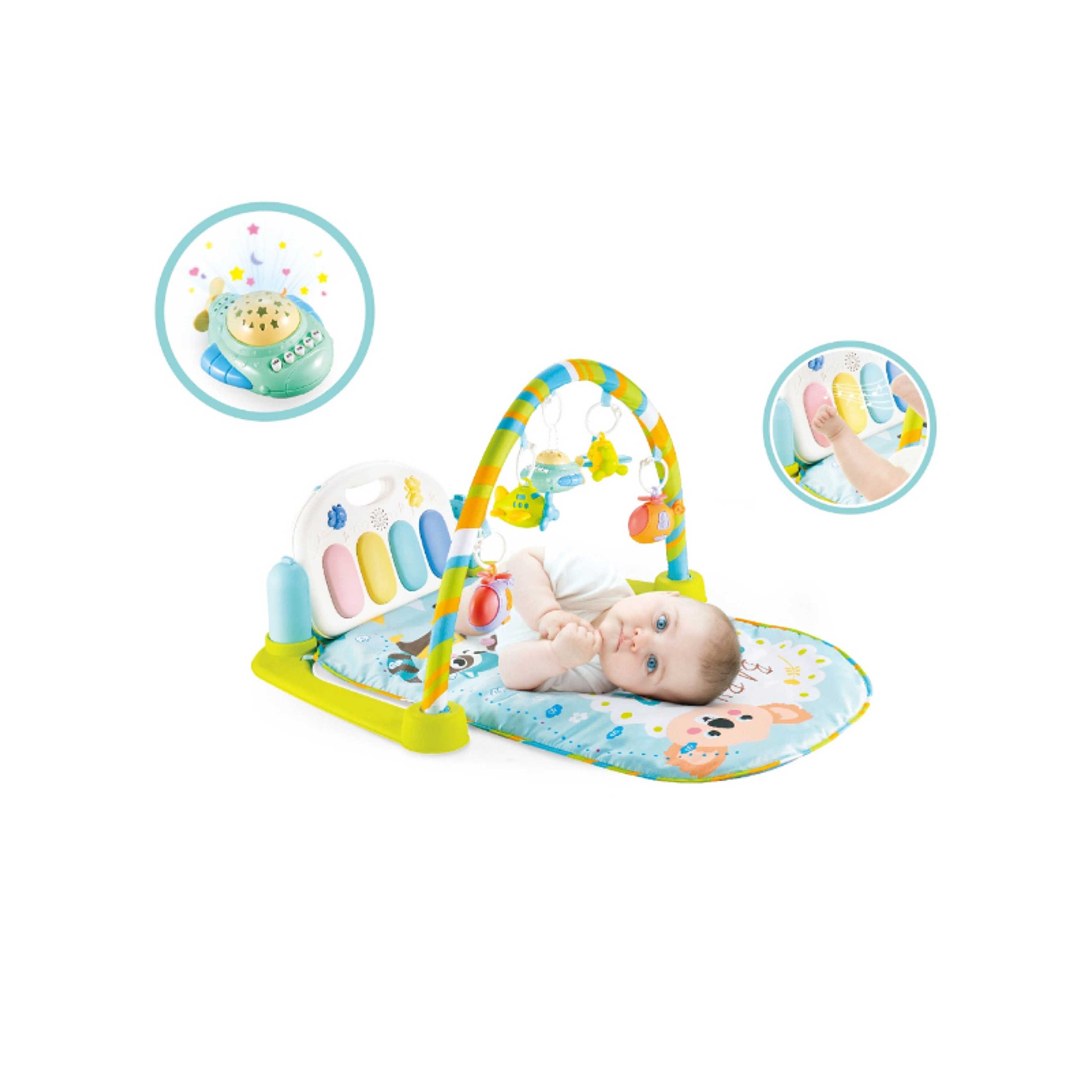 Generic-Play Mat With Pedal Piano Fun And Safe  Fitness Rack Indoor Gym With Toys  for Children - Product Main Image