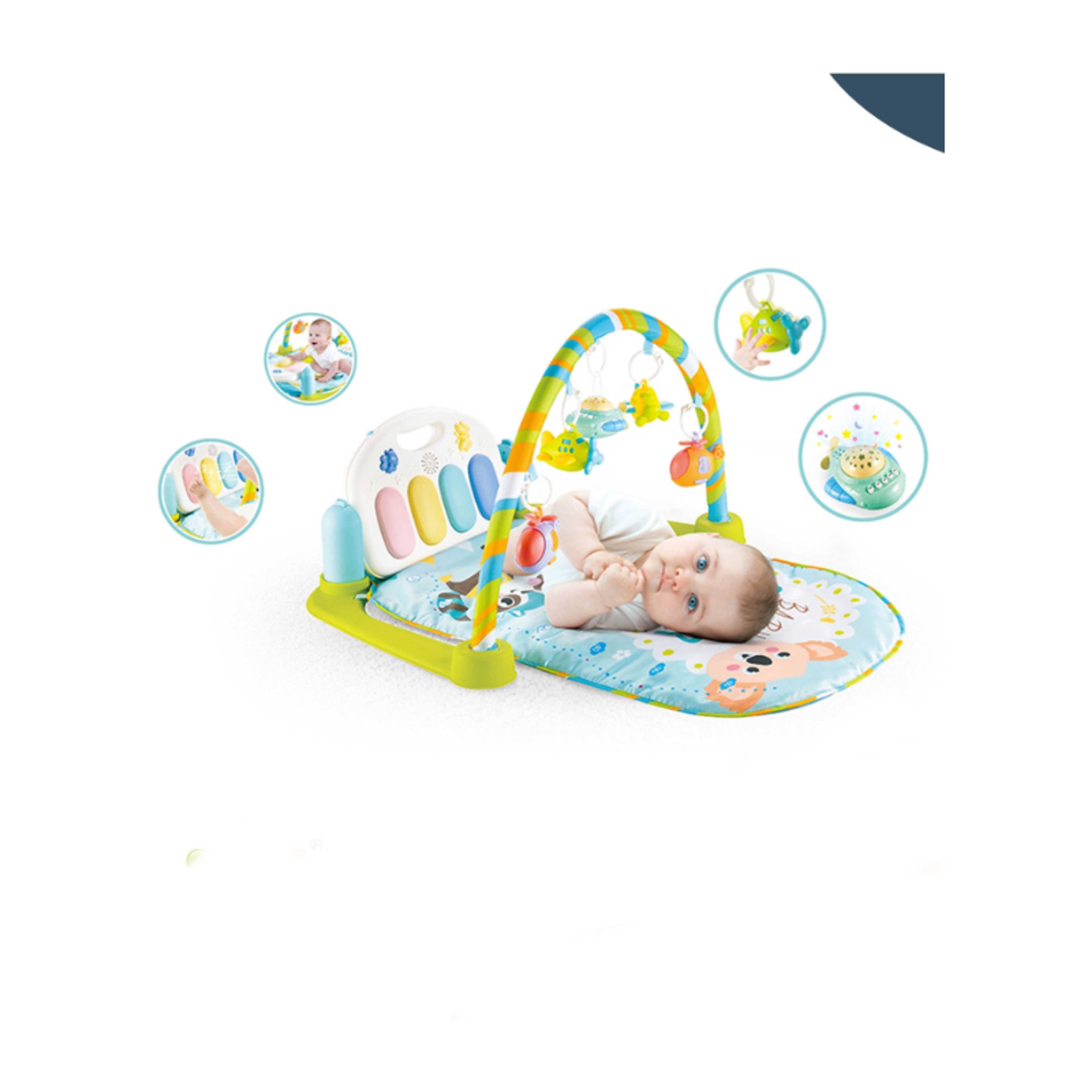 Generic-Play Mat With Pedal Piano Fun And Safe  Fitness Rack Indoor Gym With Toys  for Children - Product Main Image