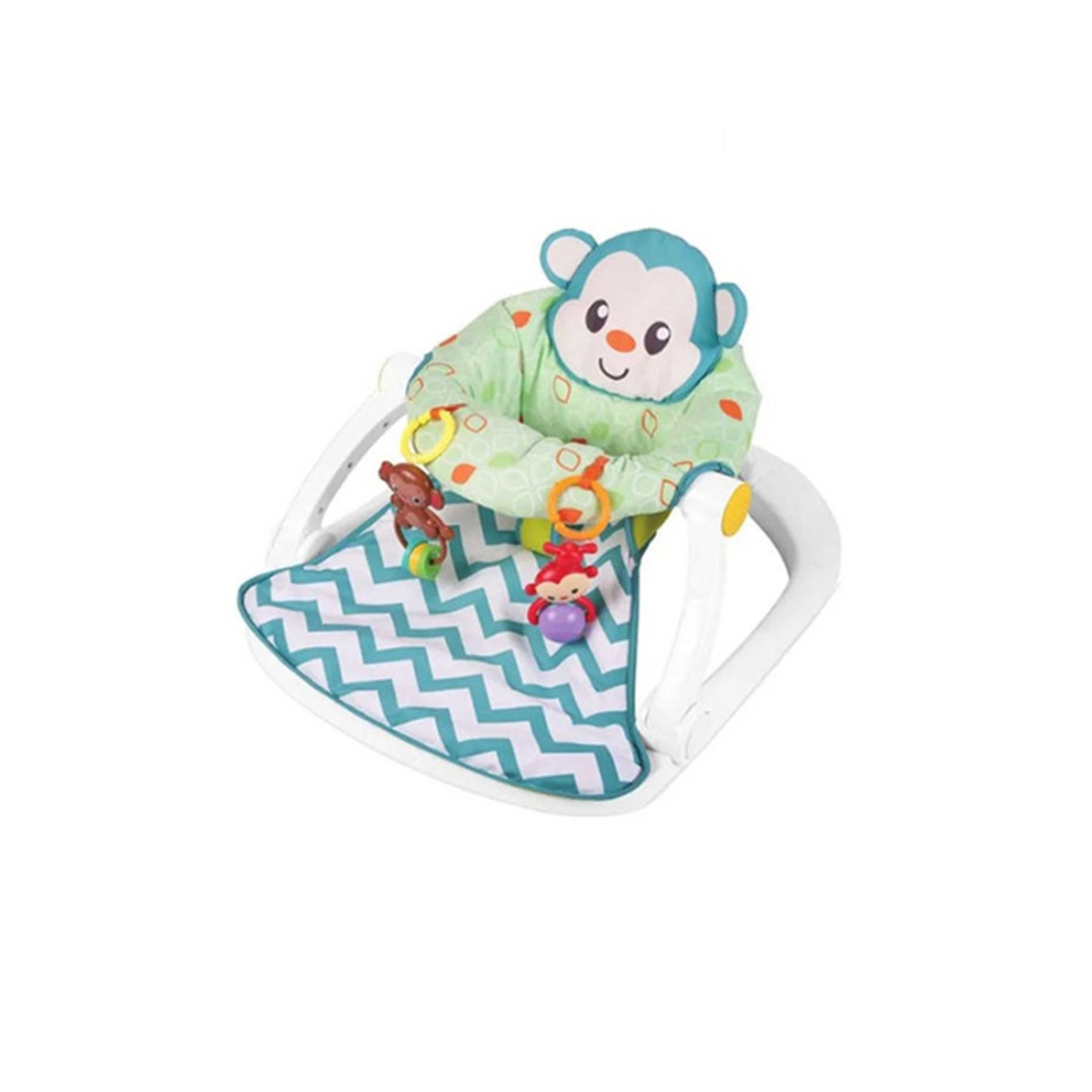 Baby love-Sturdy, Comfortable, Portable Soft Fabrics Floor Seat With Light and Music - Multicolour - Product Main Image