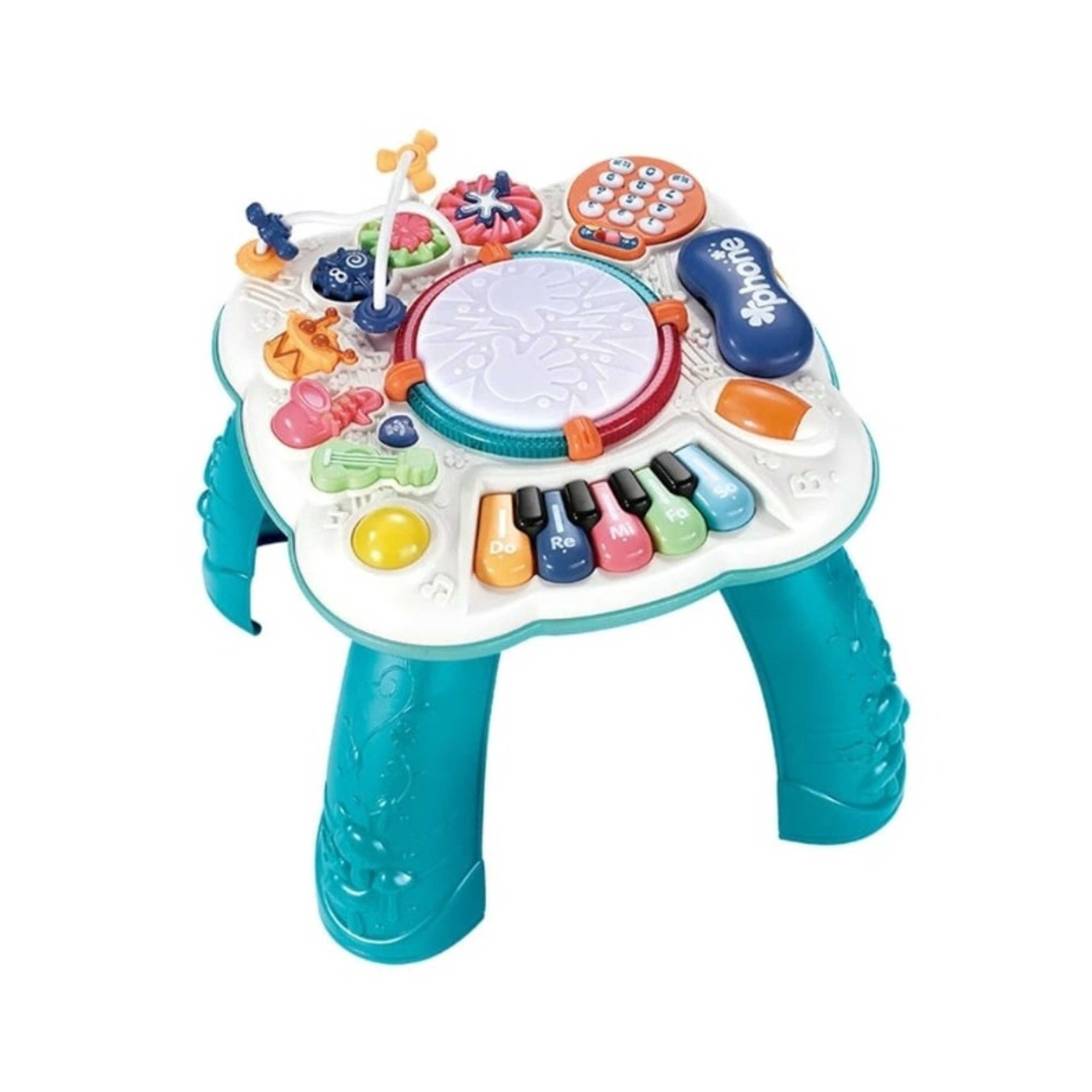 Generic-Multifunctional Activity  Game Table  For Children  33x32x33cm,Green - Product Main Image