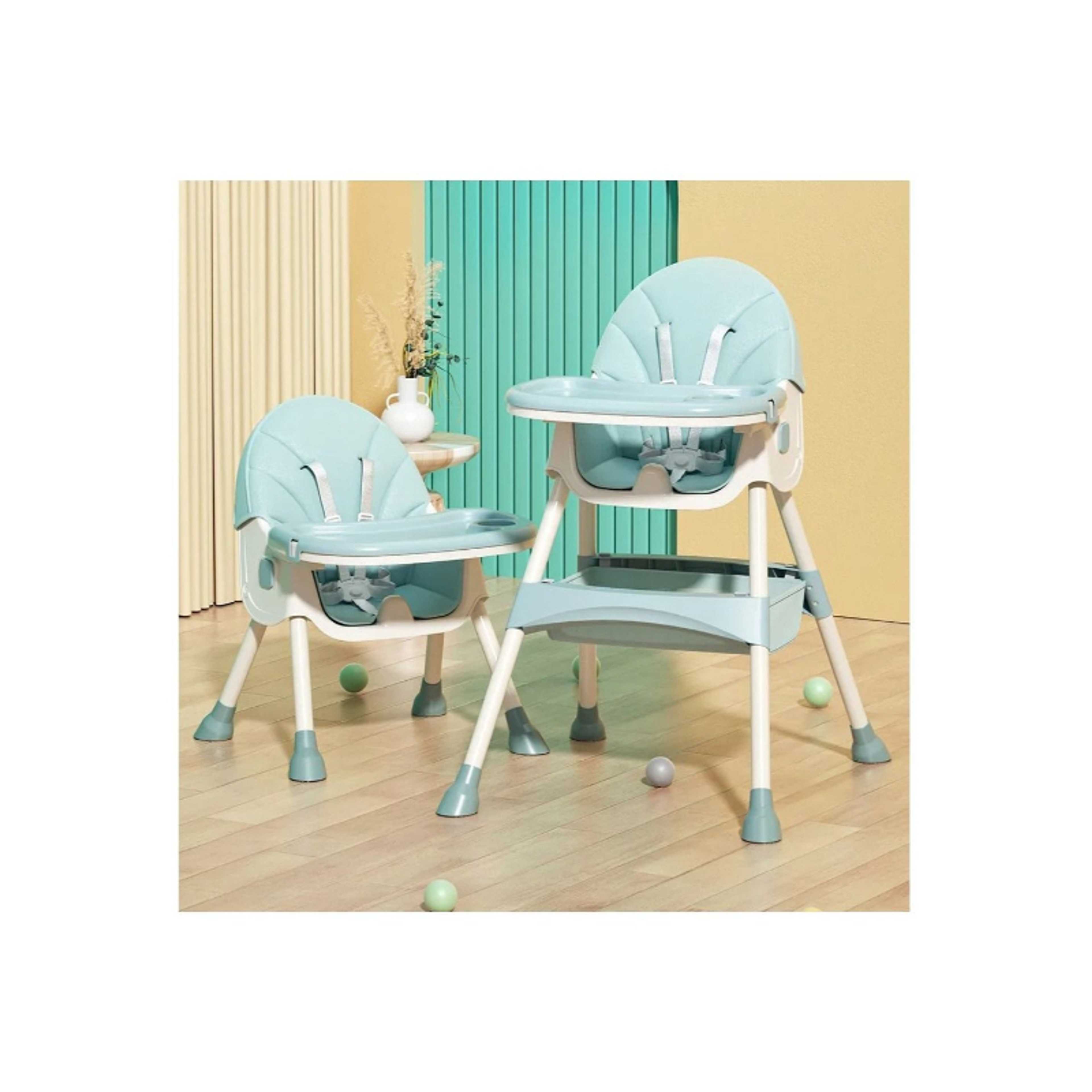 Baby-Adjustable Multifunctional Portable Foldable Dining Highchair With Removable Tray -Green 33-803-13G - Product Main Image