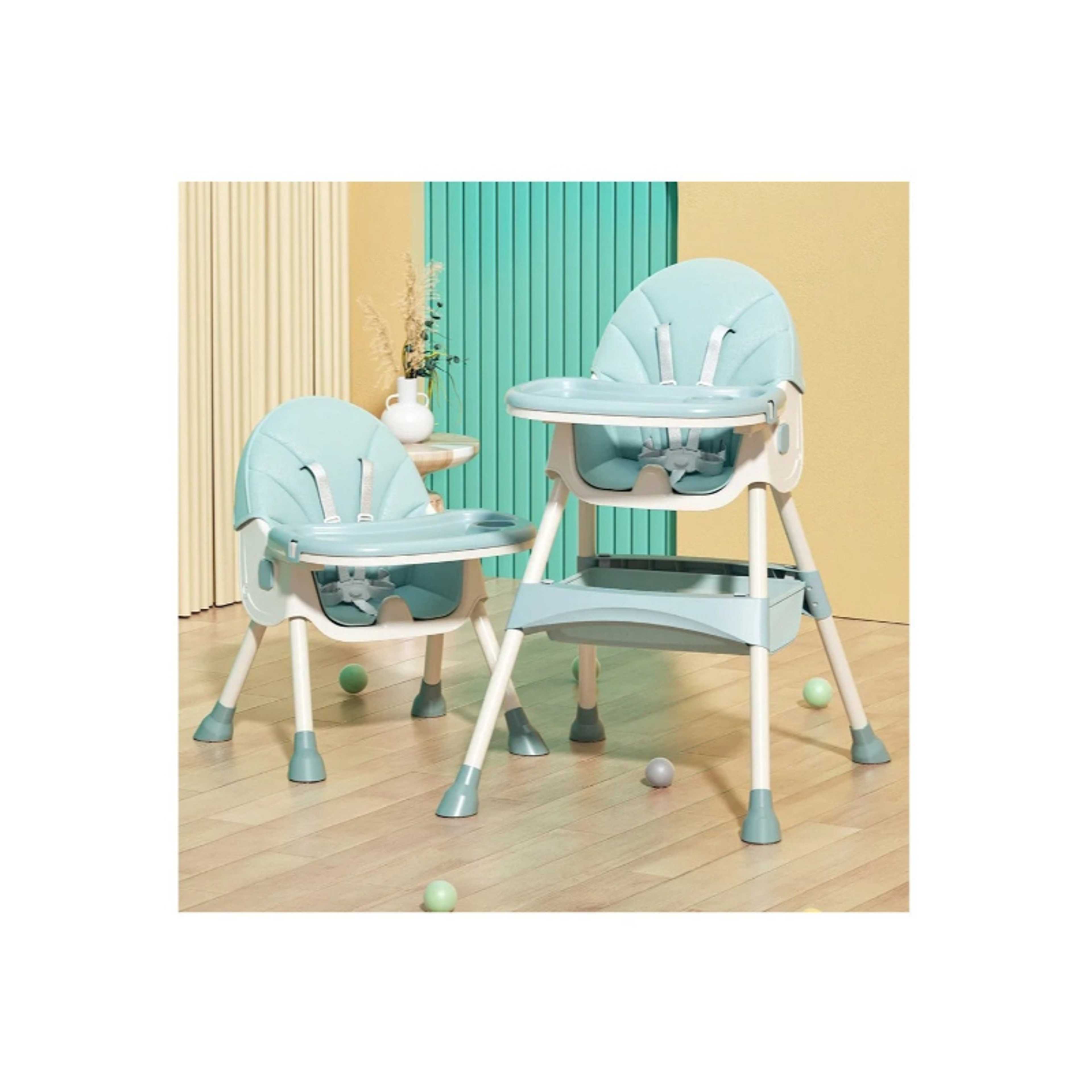 Baby-Adjustable Multifunctional Portable Foldable Dining Highchair With Removable Tray -Green 33-803-13G - Product Main Image