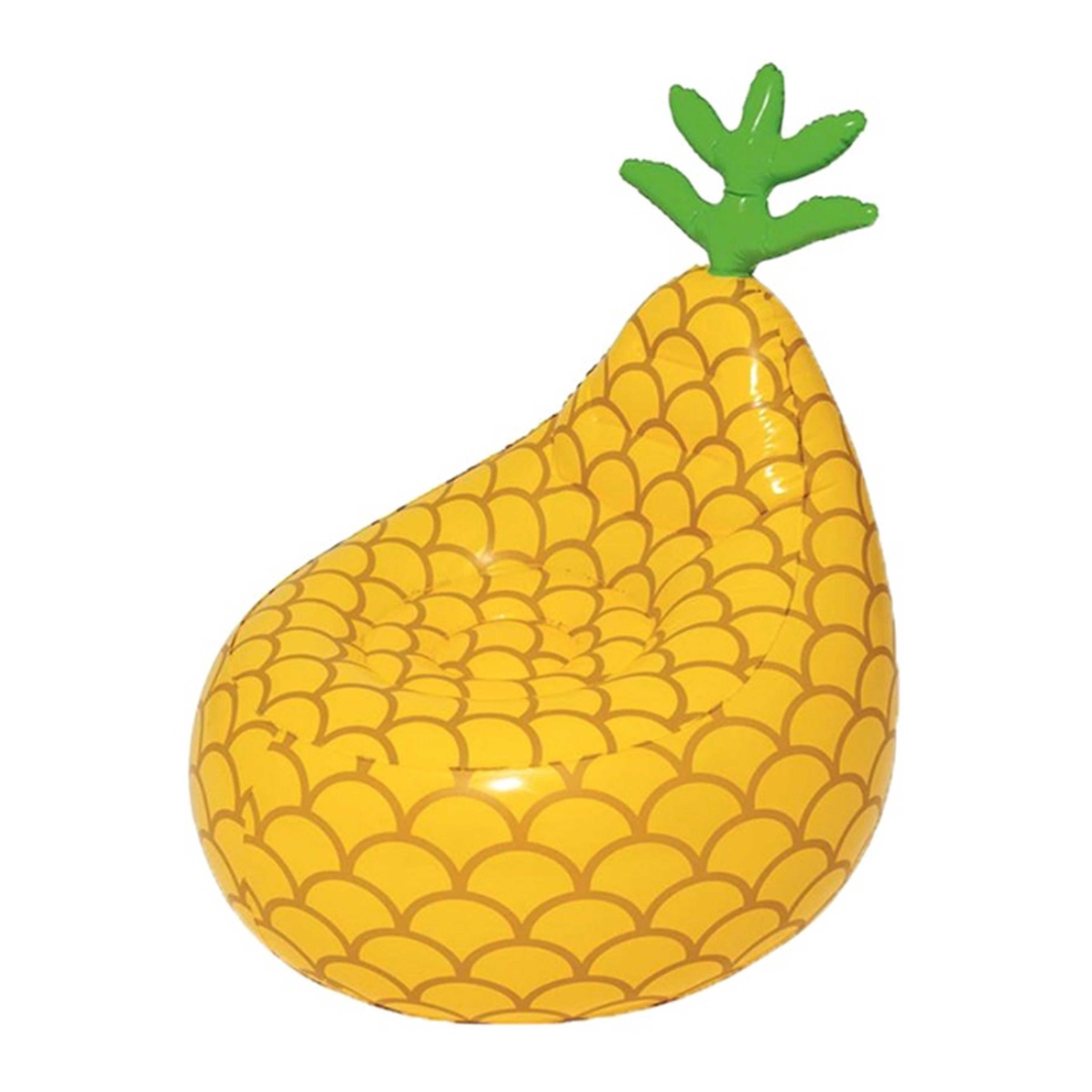 Inflatable Pineapple Shape Bean Bag Yellow/Brown/Green - Product Main Image