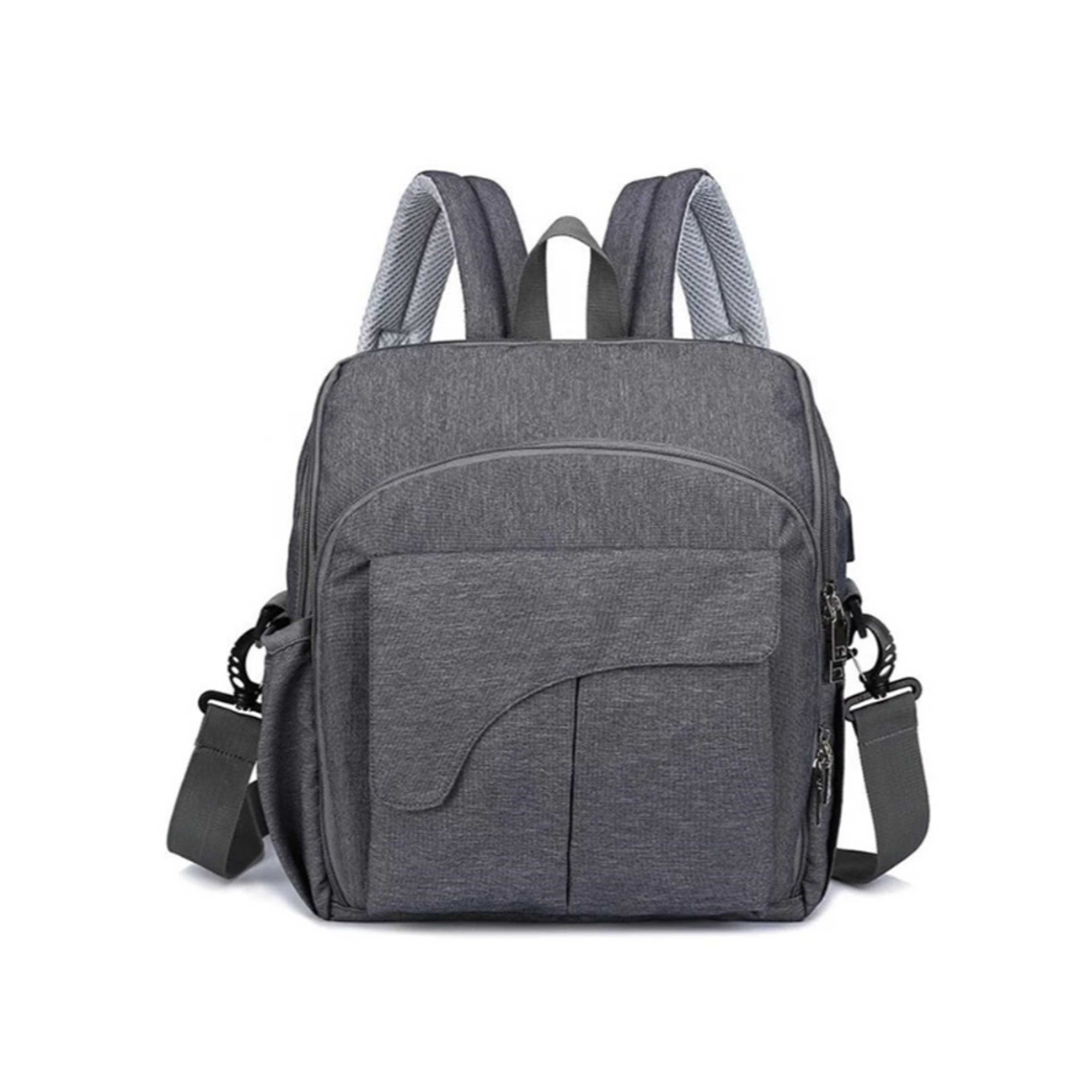 Baby-Baby Diaper Changing Backpack For Mother ,Dark Grey - Product Main Image