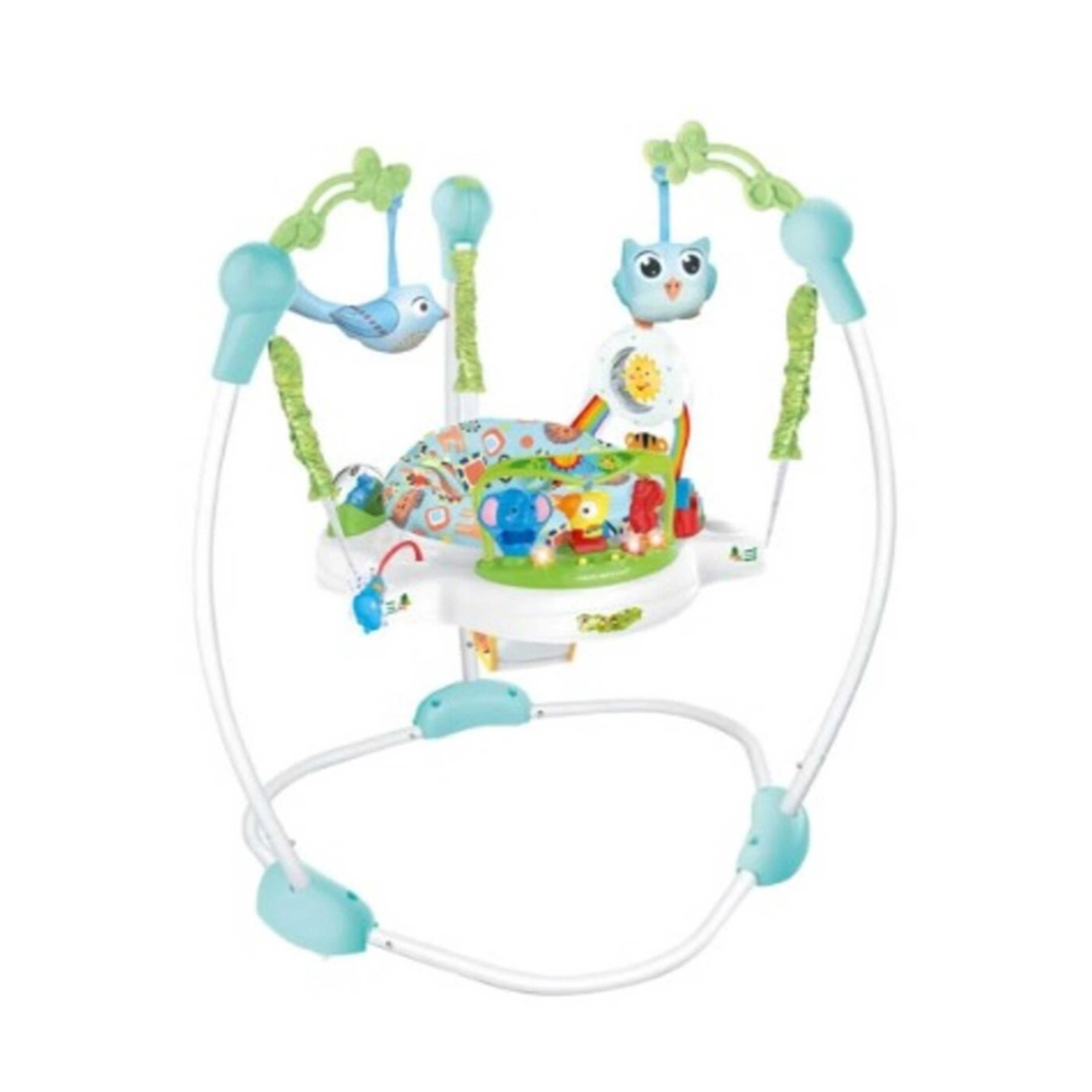 FULL JOY-Baby Activity Jumper Bouncer, Infant Activity Center With Music, Lights And Sounds - 3 Adjustable Heights, 360° Rotation - Product Main Image