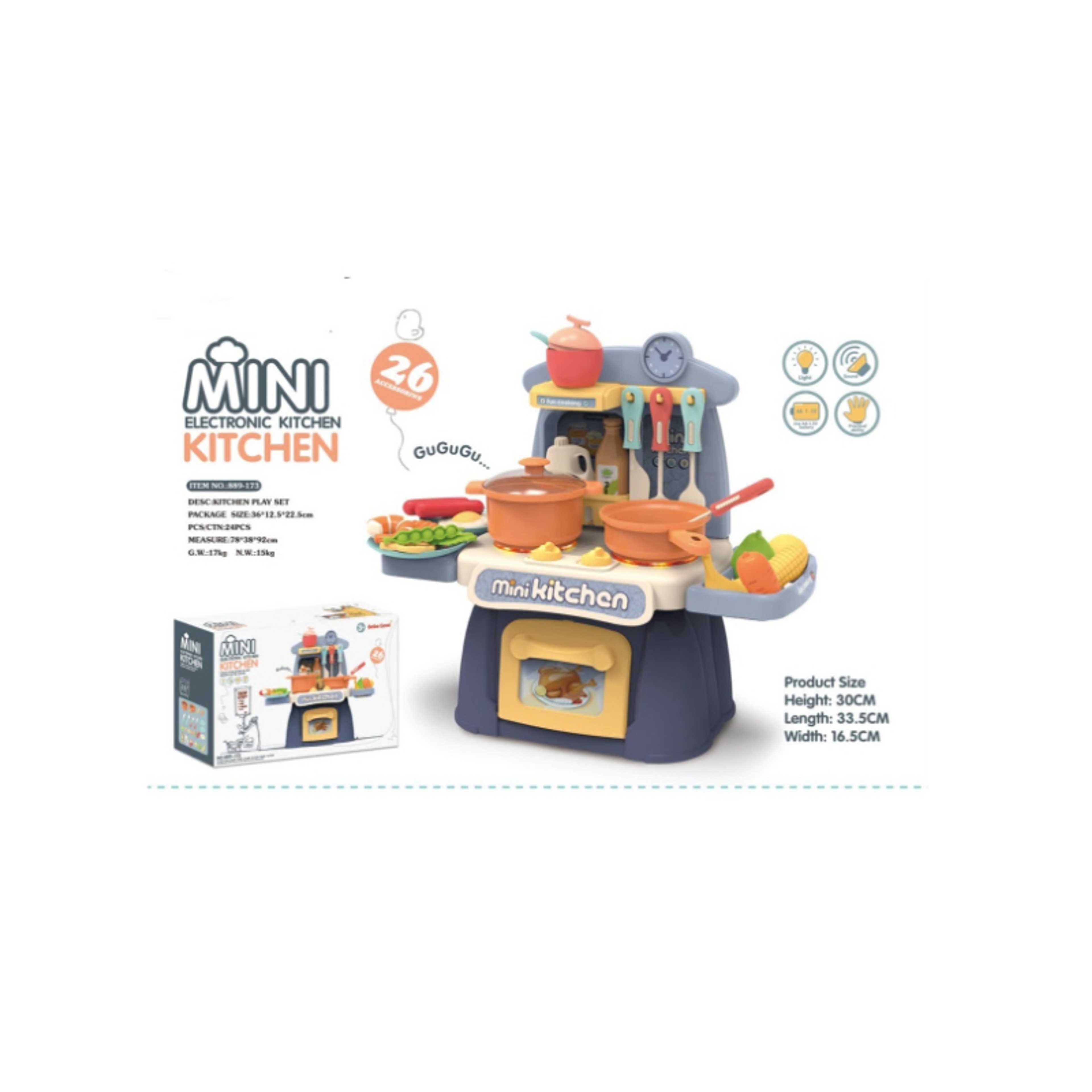 FAMILY-Mini Electronic Kitchen Set With Sonud And Light (Without Power 3 1.5V AA) - Product Main Image