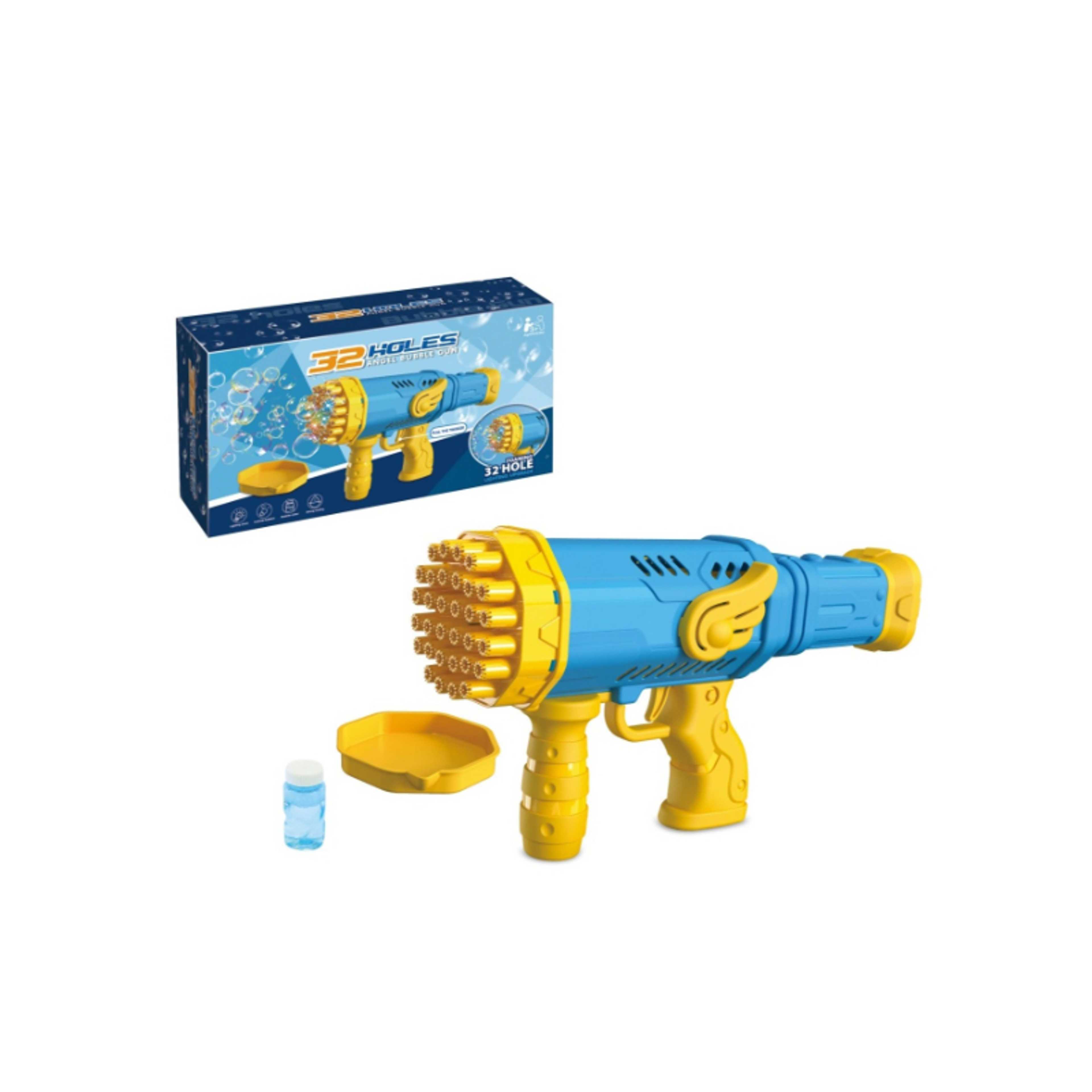 FULL JOY-Bubble Gun for Kids 32HOLES , Blue - Product Main Image