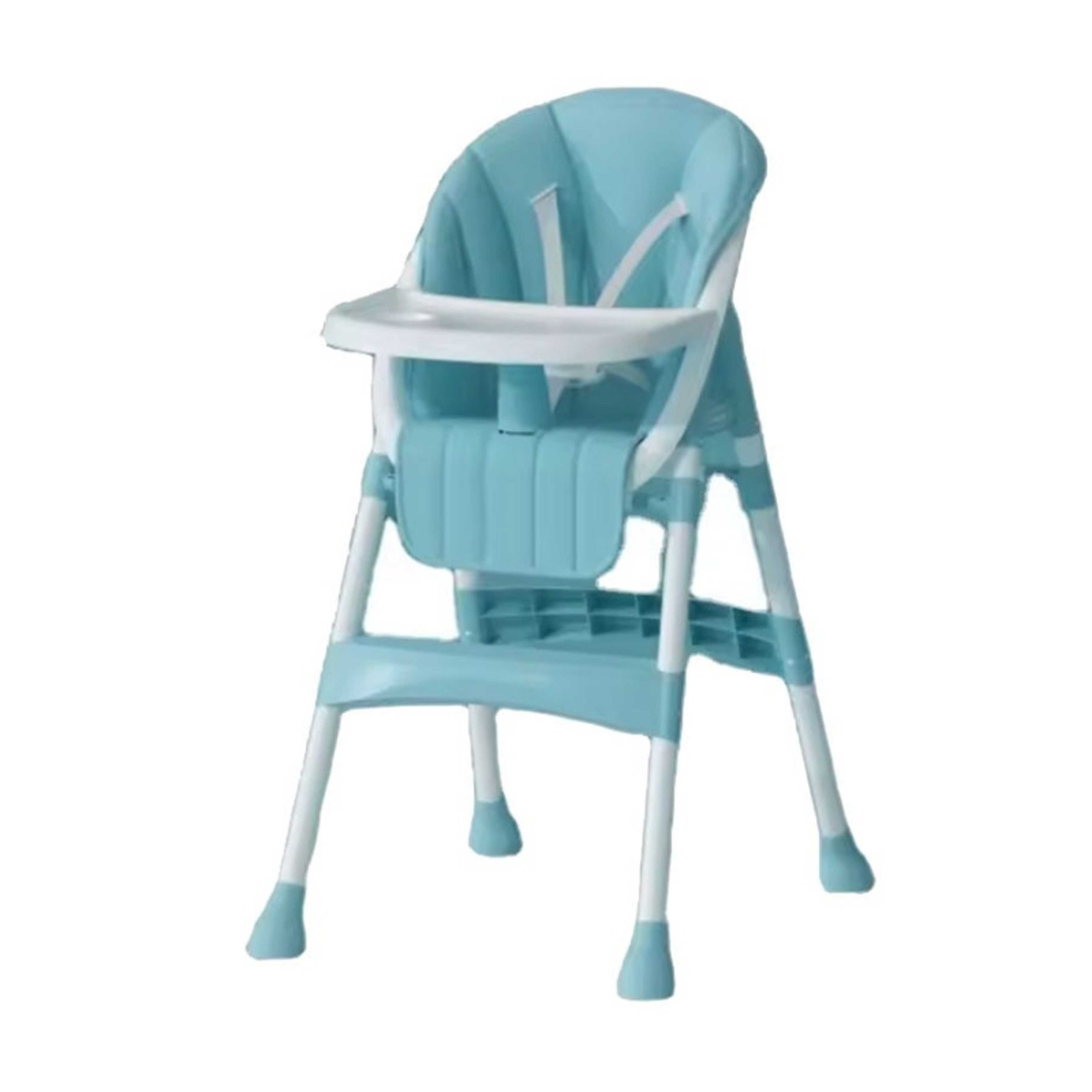 Baby-Adjustable Multifunctional Portable Foldable Dining Highchair With Removable Tray -Blue - Product Main Image