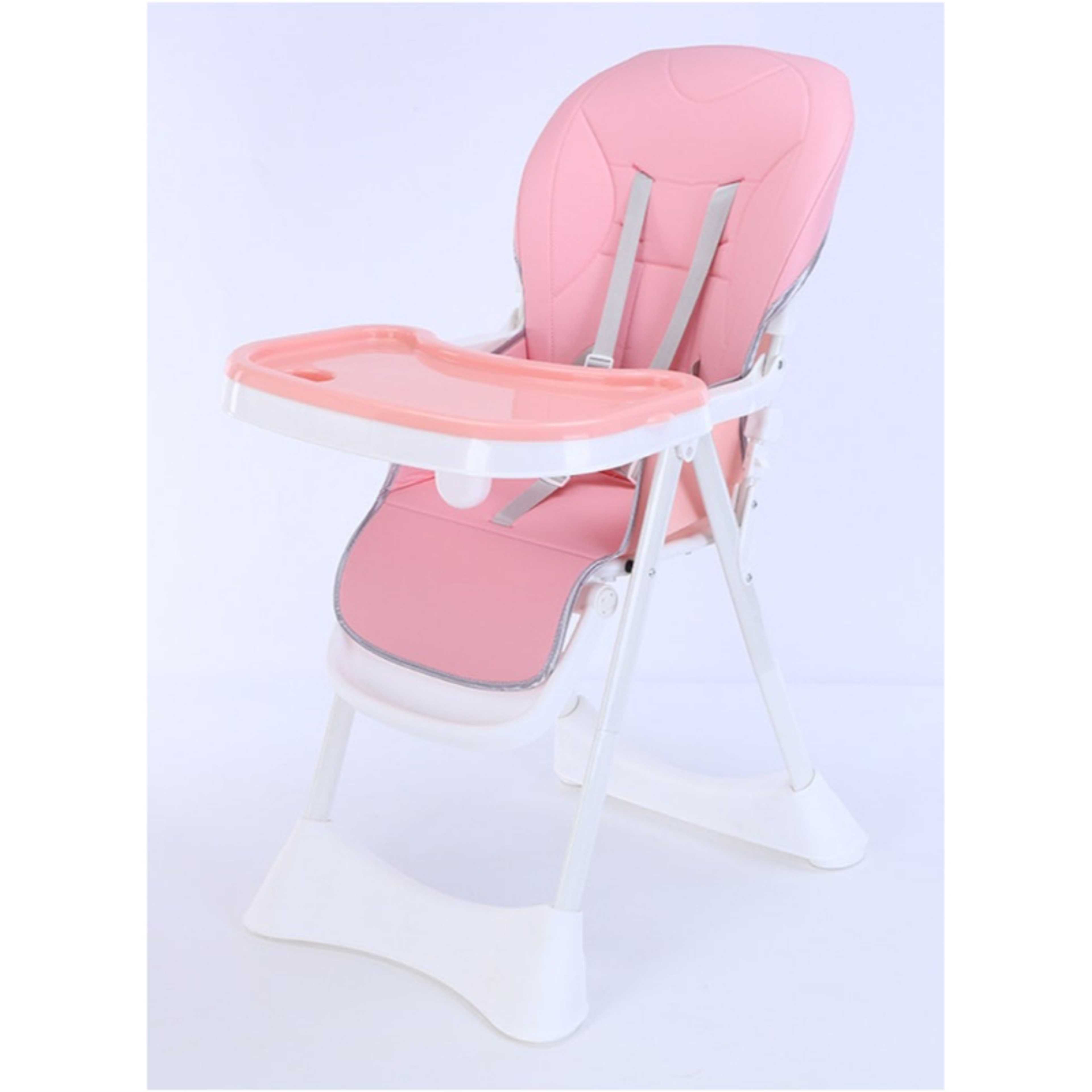 FULL JOY-Adjustable Multifunctional Portable Foldable Dining Highchair With Removable Tray-Pink - Product Main Image