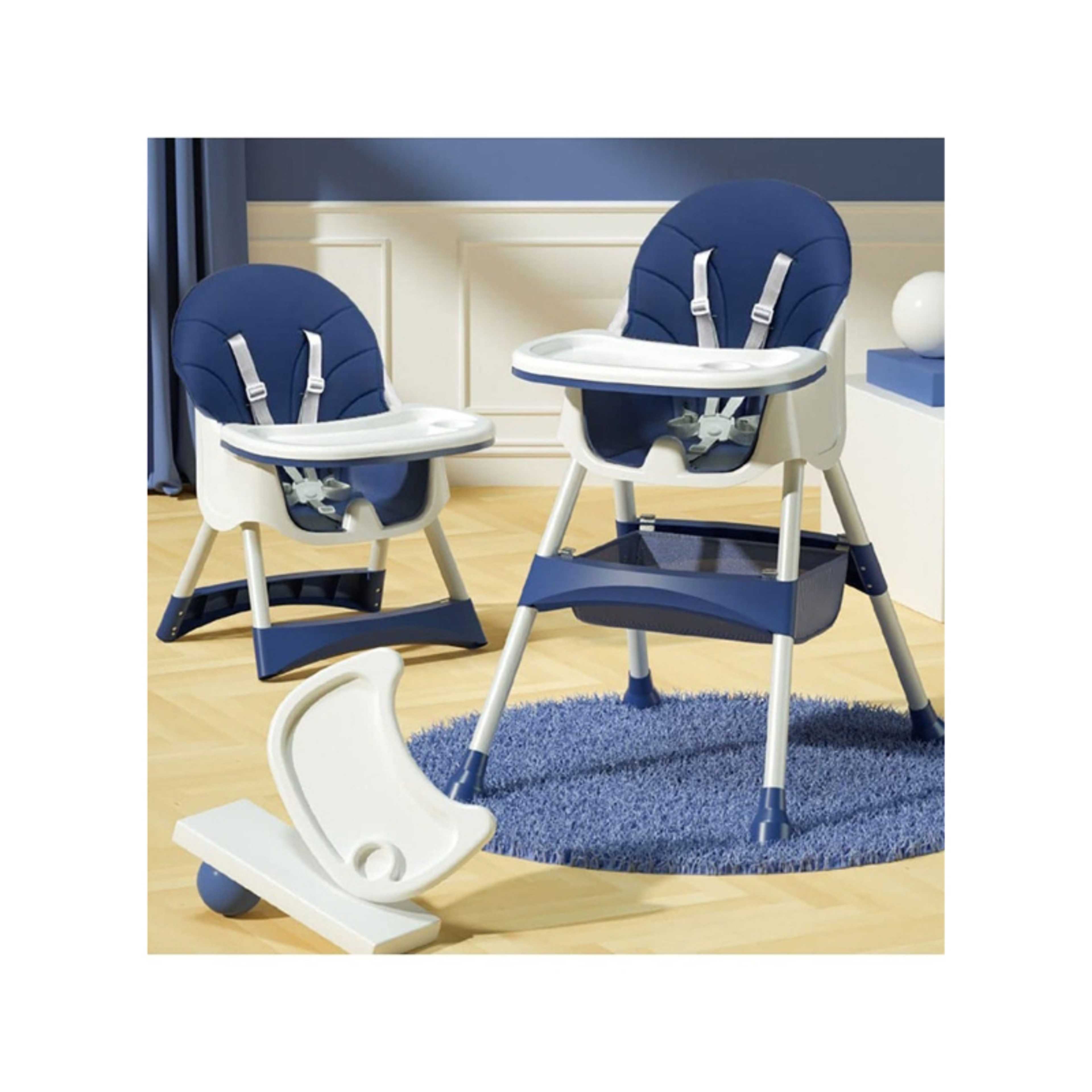 FULL JOY-Adjustable Multifunctional Portable Foldable Dining Highchair With Removable Tray-Blue - Product Main Image