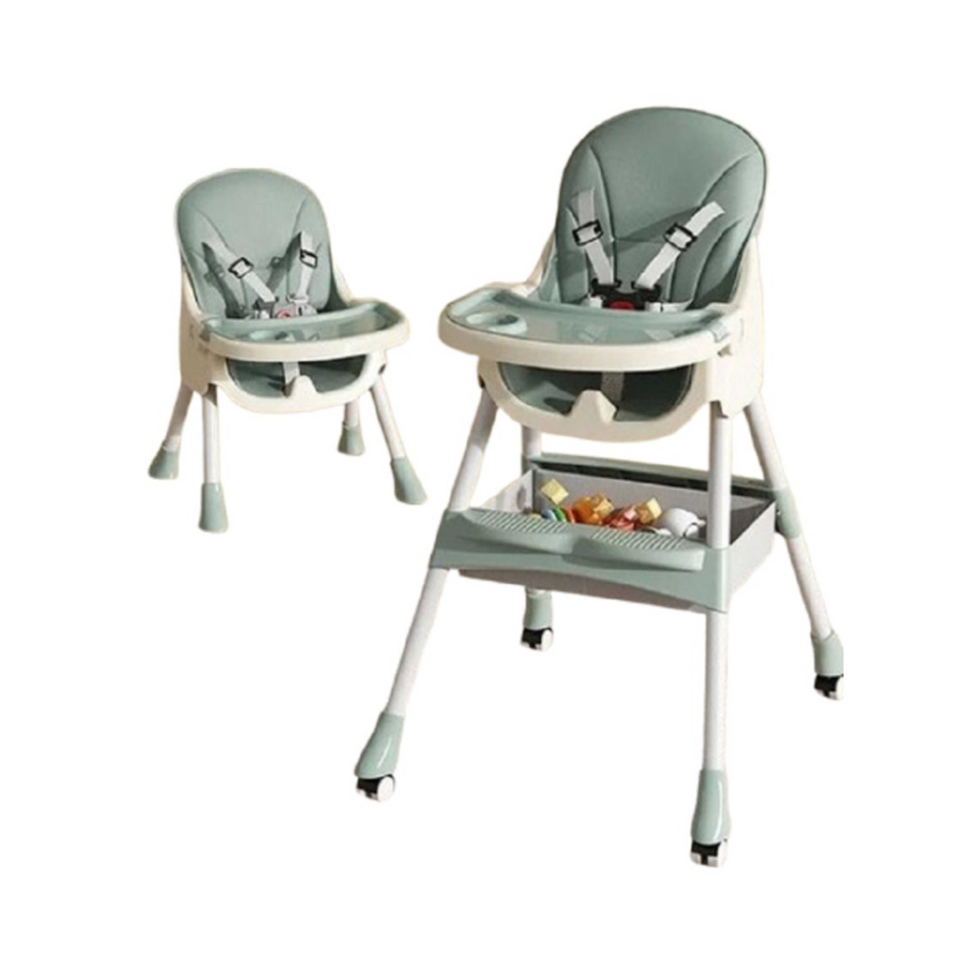 FULL JOY-Adjustable Multifunctional Portable Foldable Dining Highchair With Removable Tray-MultiColour - Product Main Image