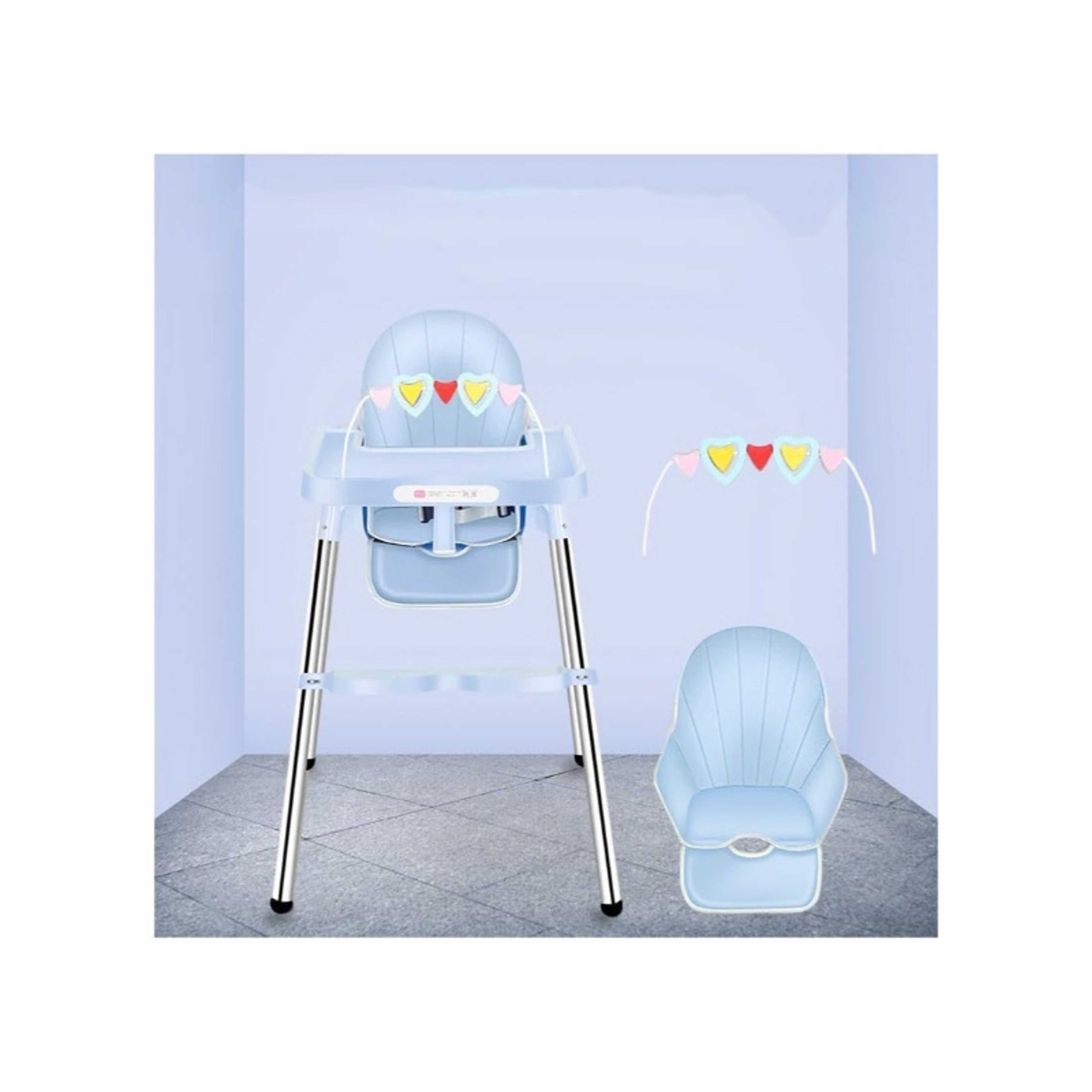 FULL JOY-Adjustable Multifunctional Portable Foldable Dining Highchair With Removable Tray-Blue - Product Main Image