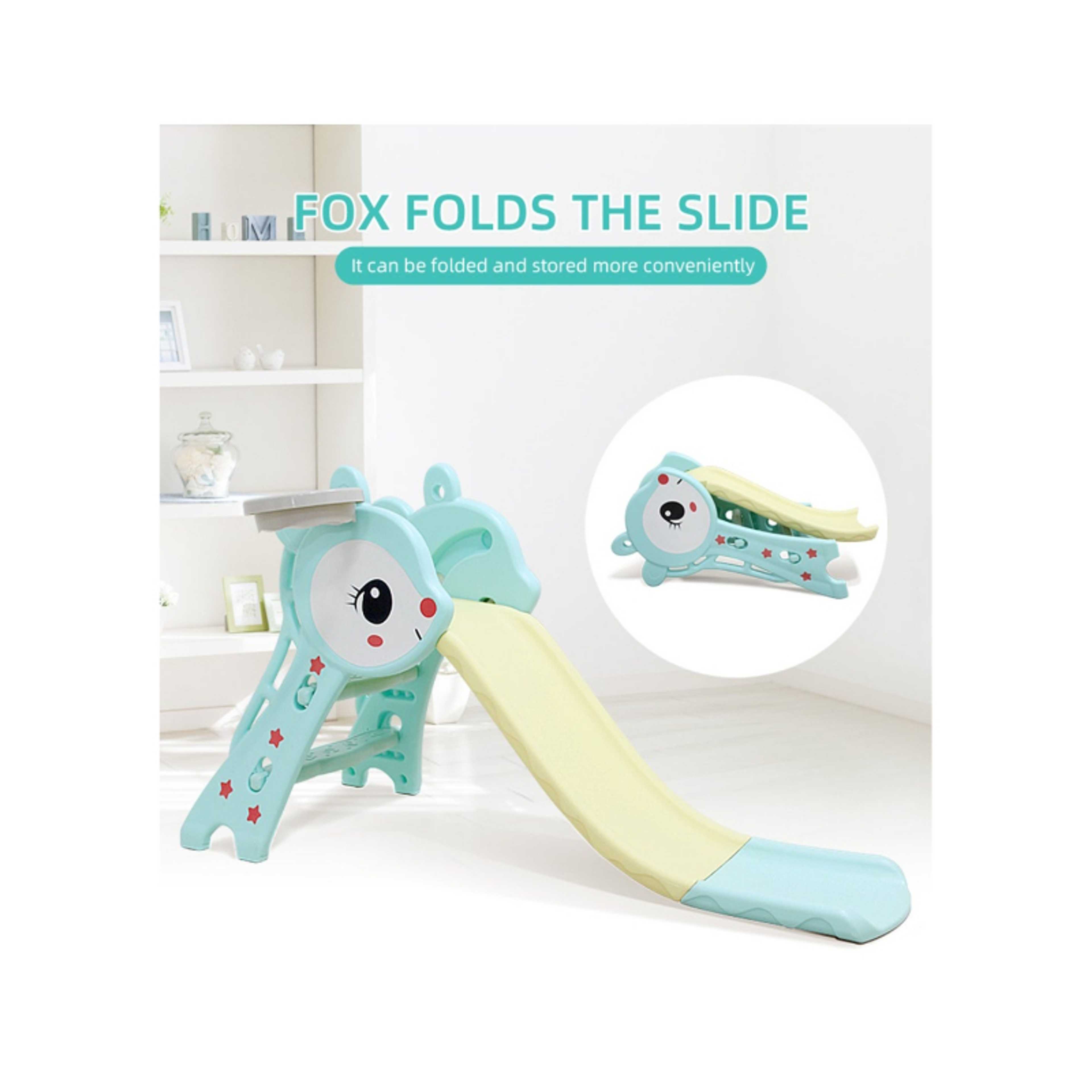 FULL JOY-Foldable Little Fox Slide  With BasketBall - Product Main Image