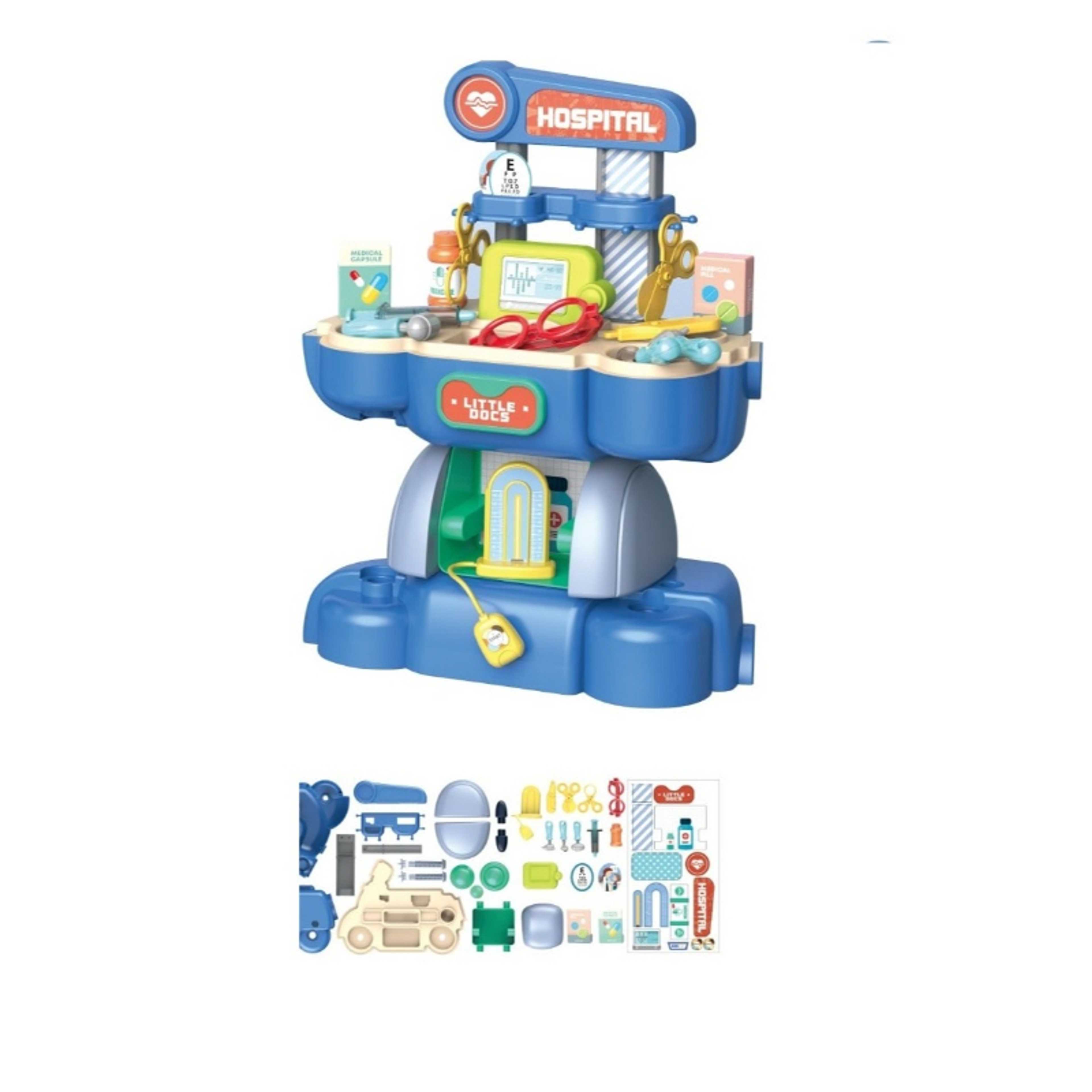 FAMILY-Motorbike Play House Hospital 2in1  39PCS 18-2151748 - Product Main Image