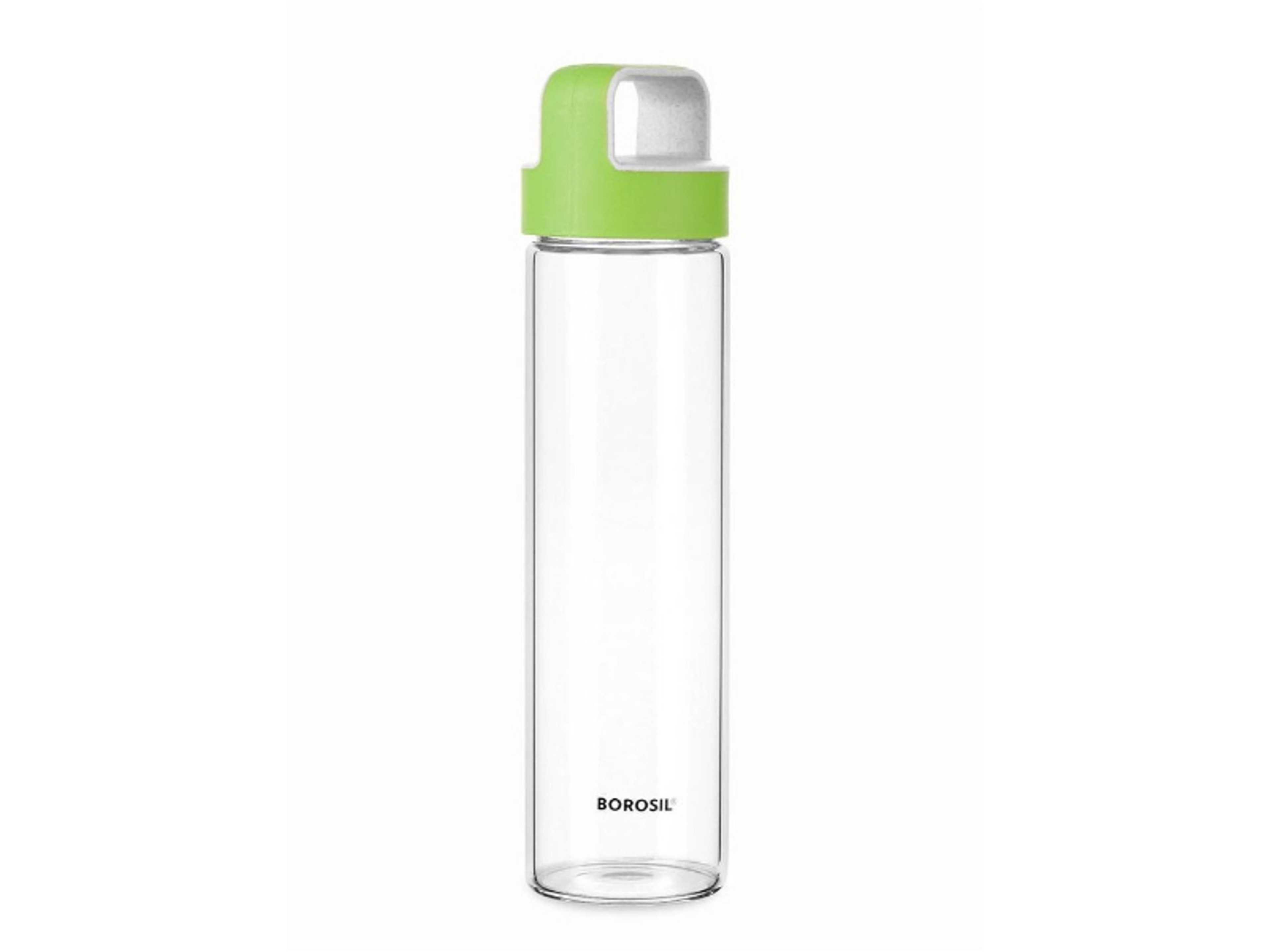 Crysto Glass Bottle w Green Lid - Product Main Image