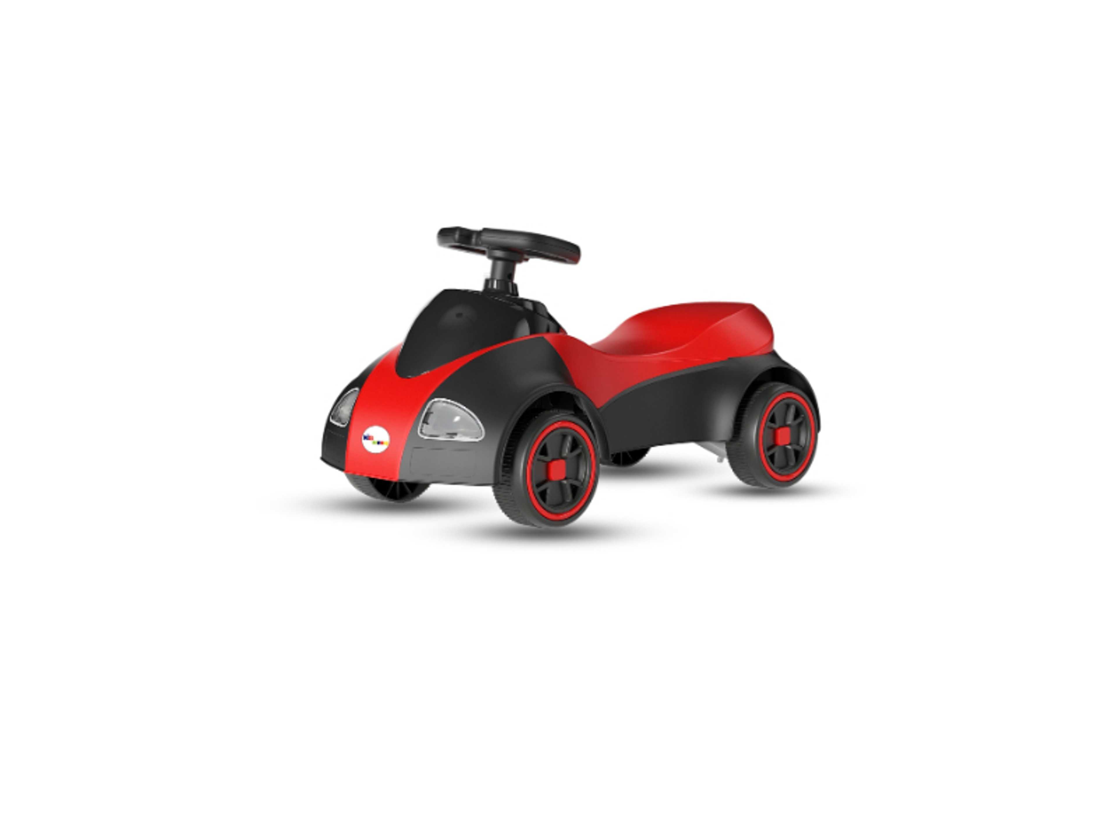 High-Quality Swing Car | Music & LED Lights, Swing, and Twist Car | Whisper Tires & New Functions | Vehicle for Children Aged 2-5 Years, Red Black - Product Main Image