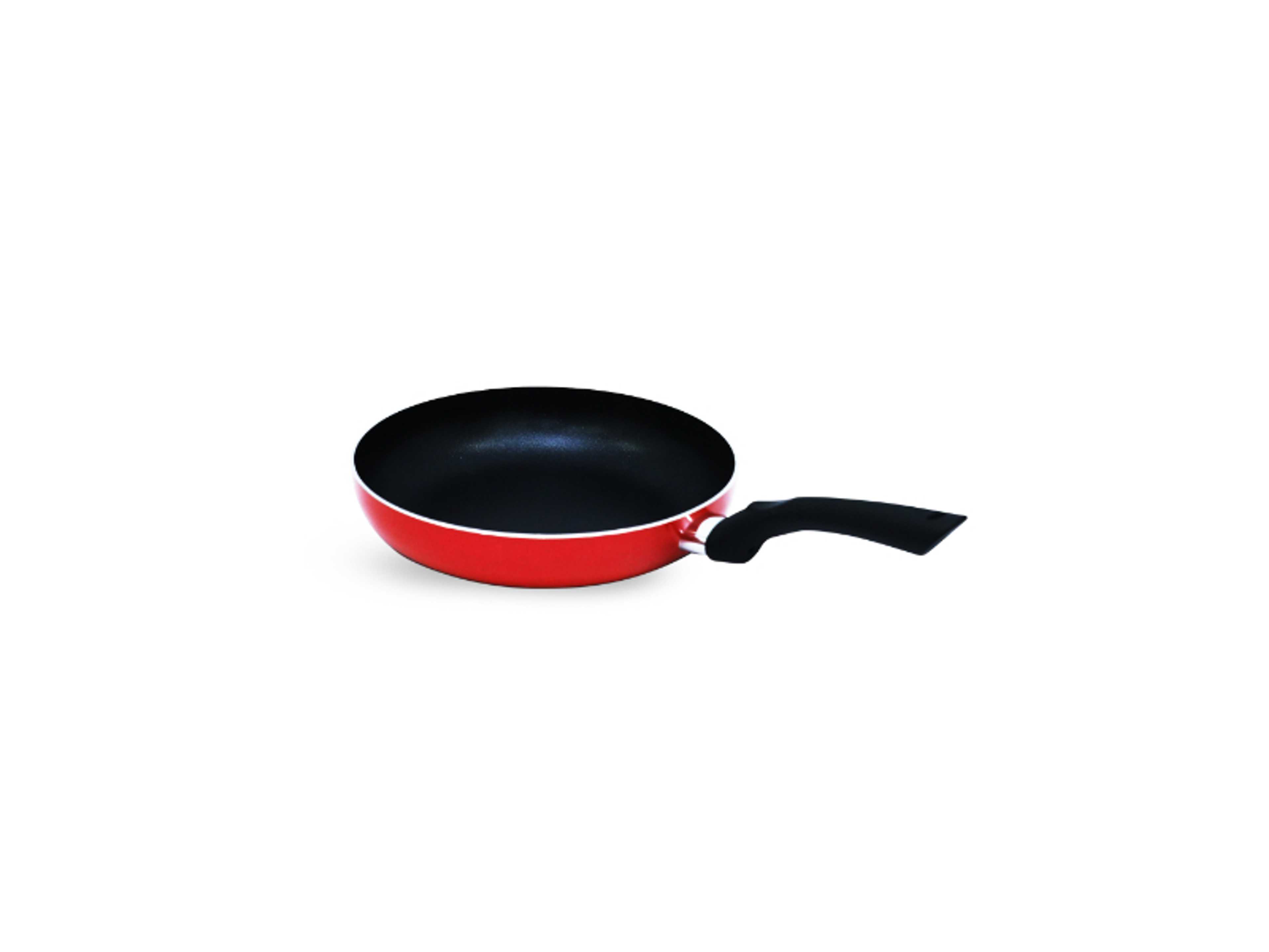 Nonstick Frypan with Induction bottom, 3mm Thick & Various Size-Red Black - Product Main Image