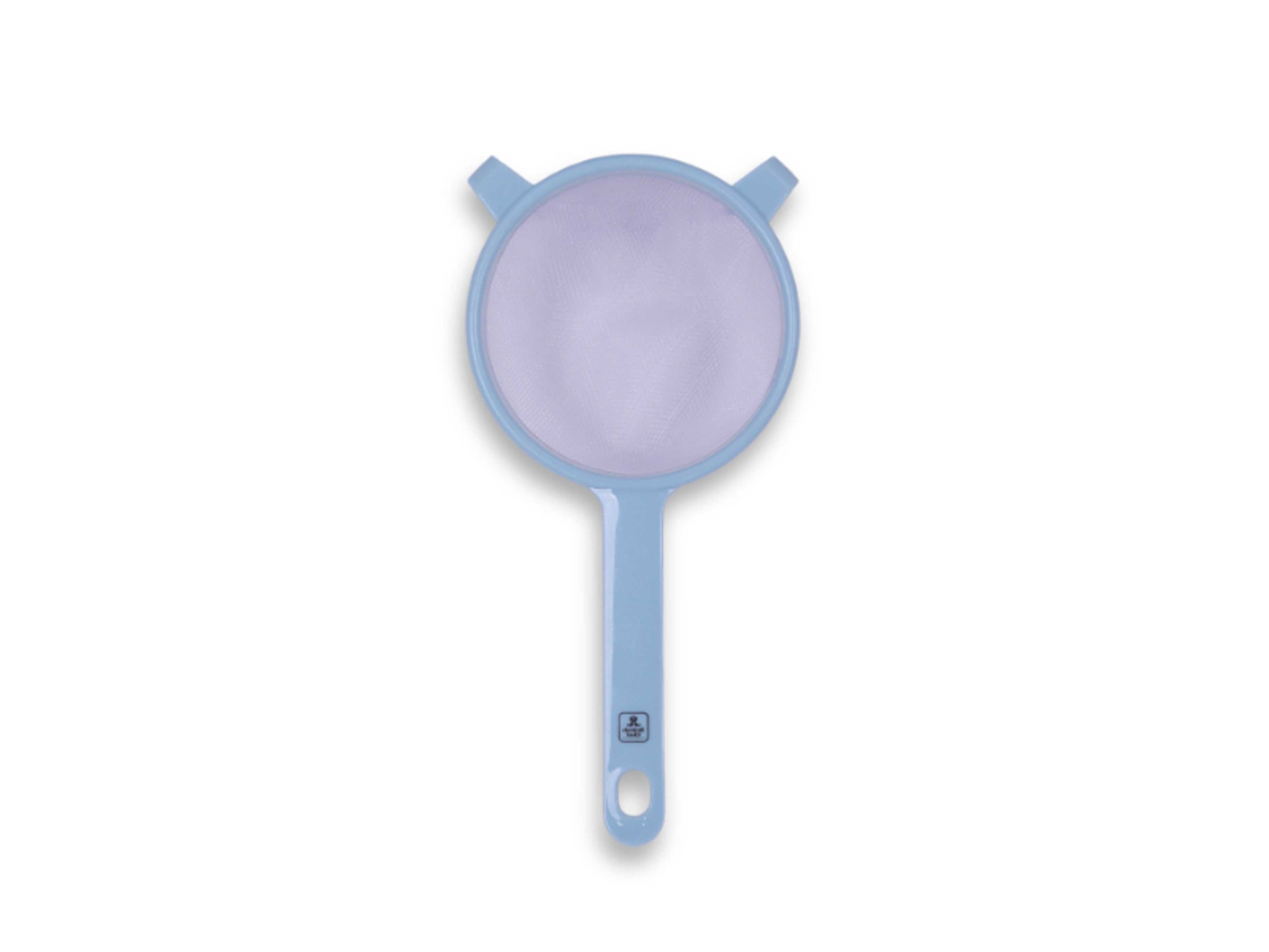 Multipurpose Kitchen Strainer | 10cm Mesh Sieve with Handle | Durable Plastic and Fine Mesh Filter |Ideal for draining pasta, rinsing fruits, and filtering sauces-Blue - Product Main Image