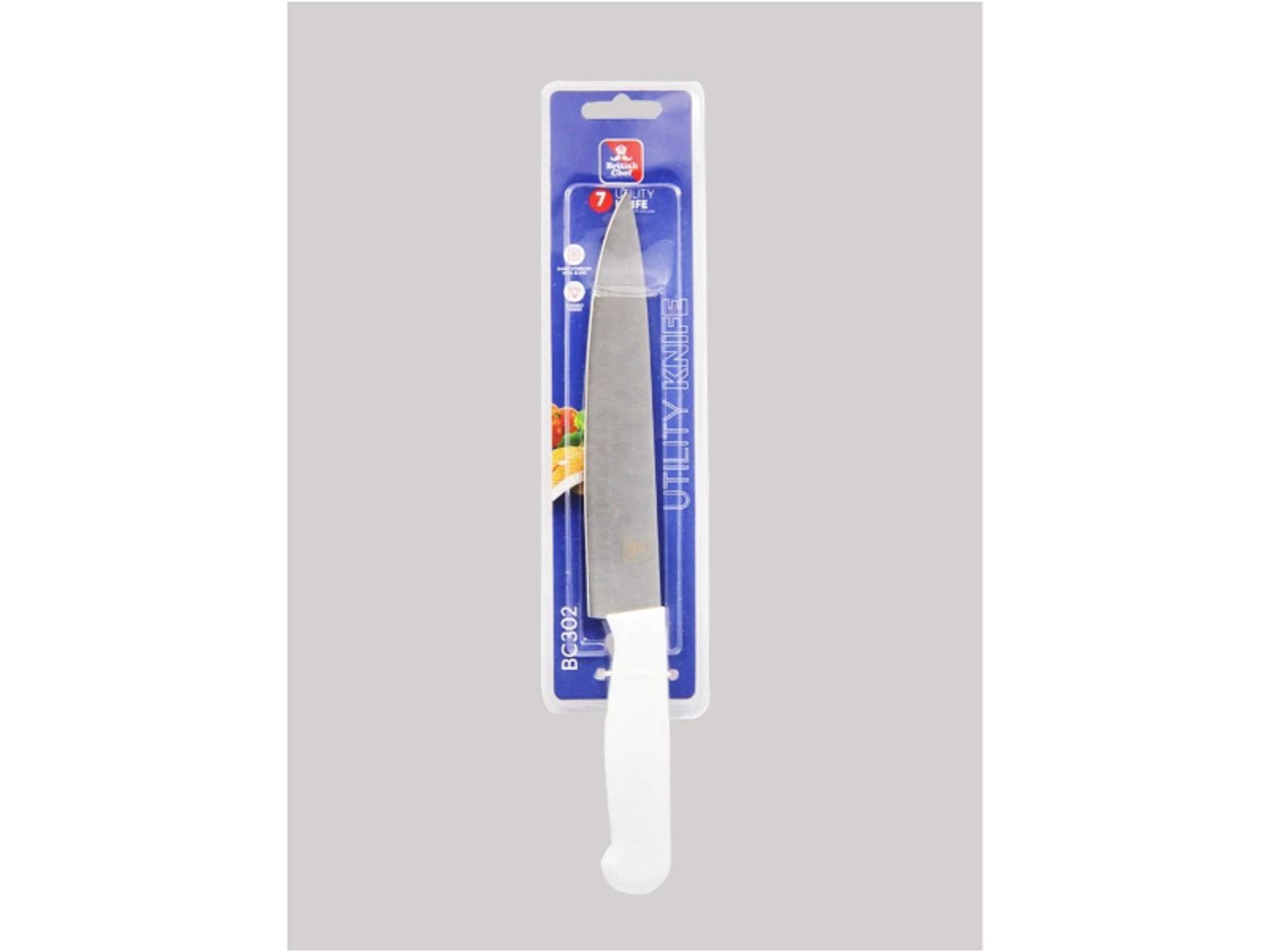 Utility knife with Sharp Stainless Steel Blade Durable Design Your Multifunctional Companion for Effortless Slicing Dicing Chopping and Carving 7inch - Product Main Image