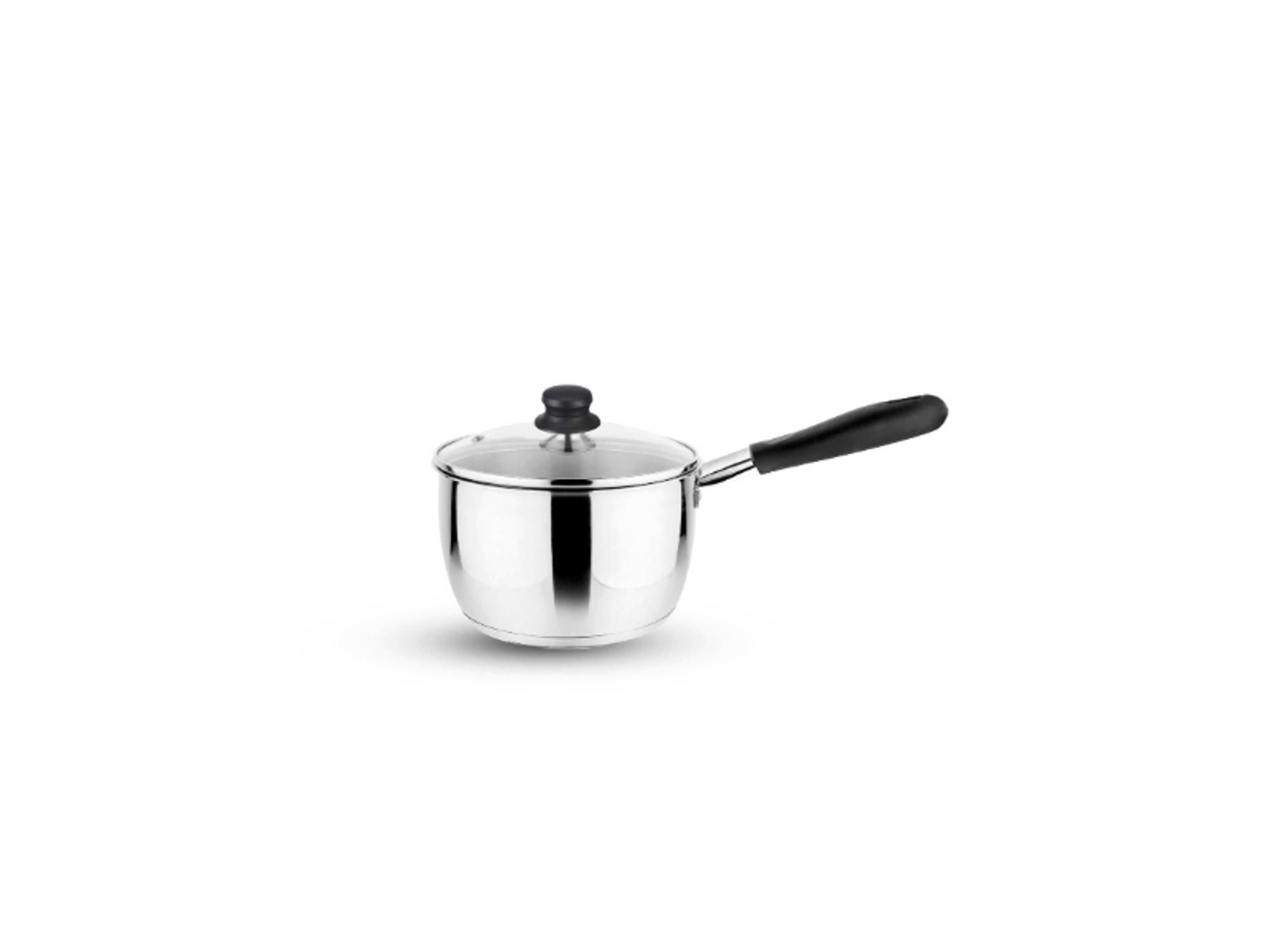 16cm Stainless Steel Sauce Pan With Lid | Induction Base, Heavy Base Bottom, Durable with Mirror Finish - Product Main Image