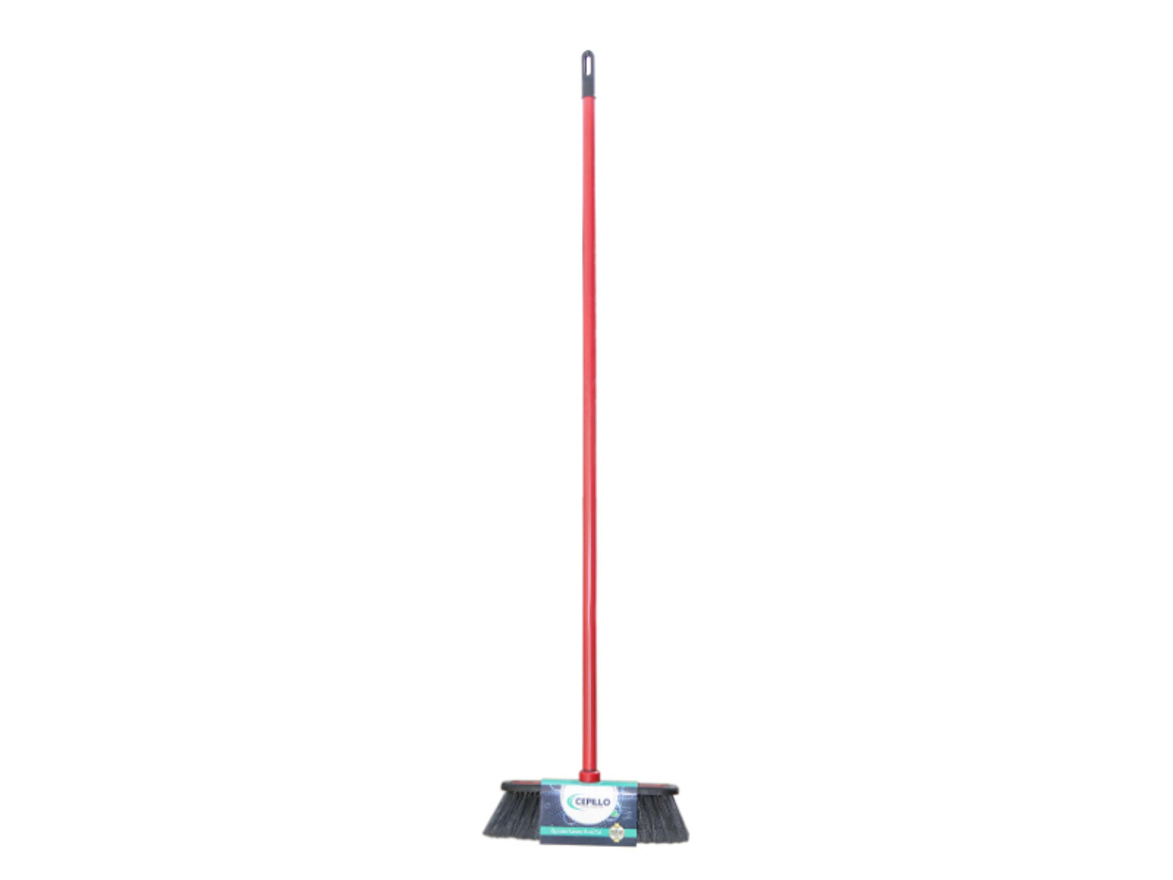 Indoor Floor Cleaning Broom/Brush With Rubber Bumper to protecting furniture, Long broomstick for easy brooming, Great use for home, kitchen, office, lobby - Product Main Image