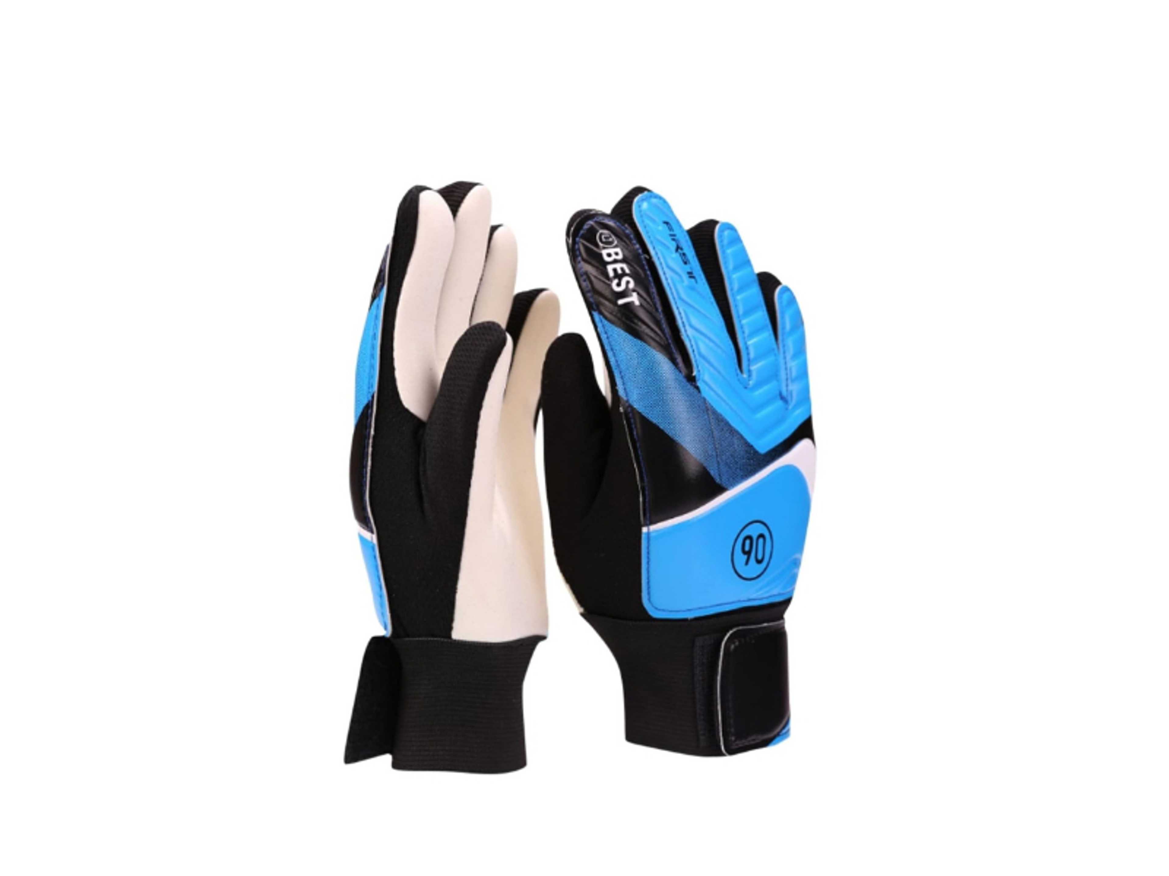 Children Goalkeeper Gloves Premium Soccer Football Gloves for Kids, Youth Football Goalkeeper Gloves Anti-Slip Palms Soccer Gloves with Latex Palm Finger Protection Size 5, Color- Blue - Product Main Image