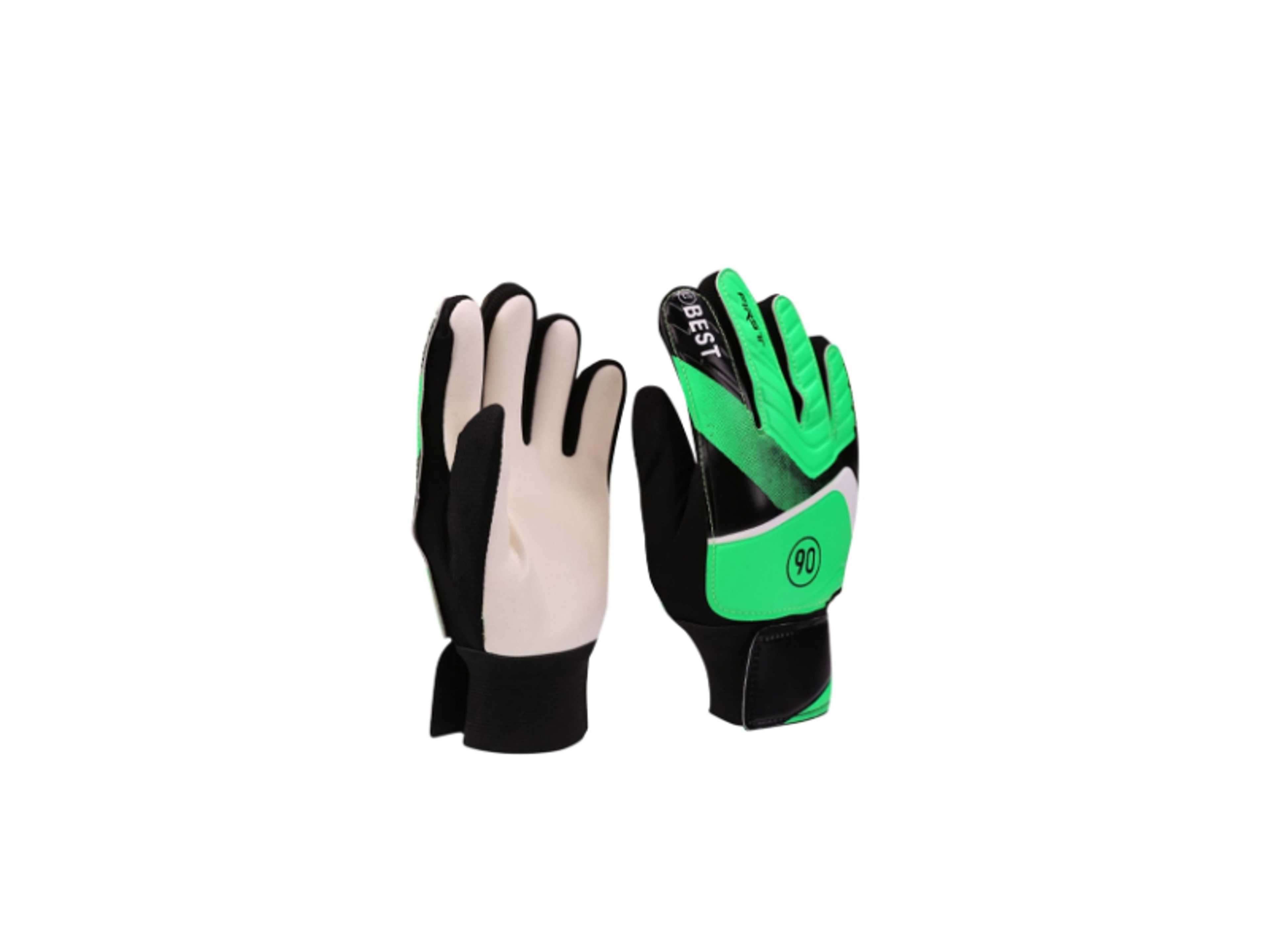 Children Goalkeeper Gloves, Premium Soccer Football Gloves for Kids, Youth Football Goalkeeper Gloves Anti-Slip Palms Soccer Gloves with Latex Palm Finger Protection Size 5, Color- Green - Product Main Image