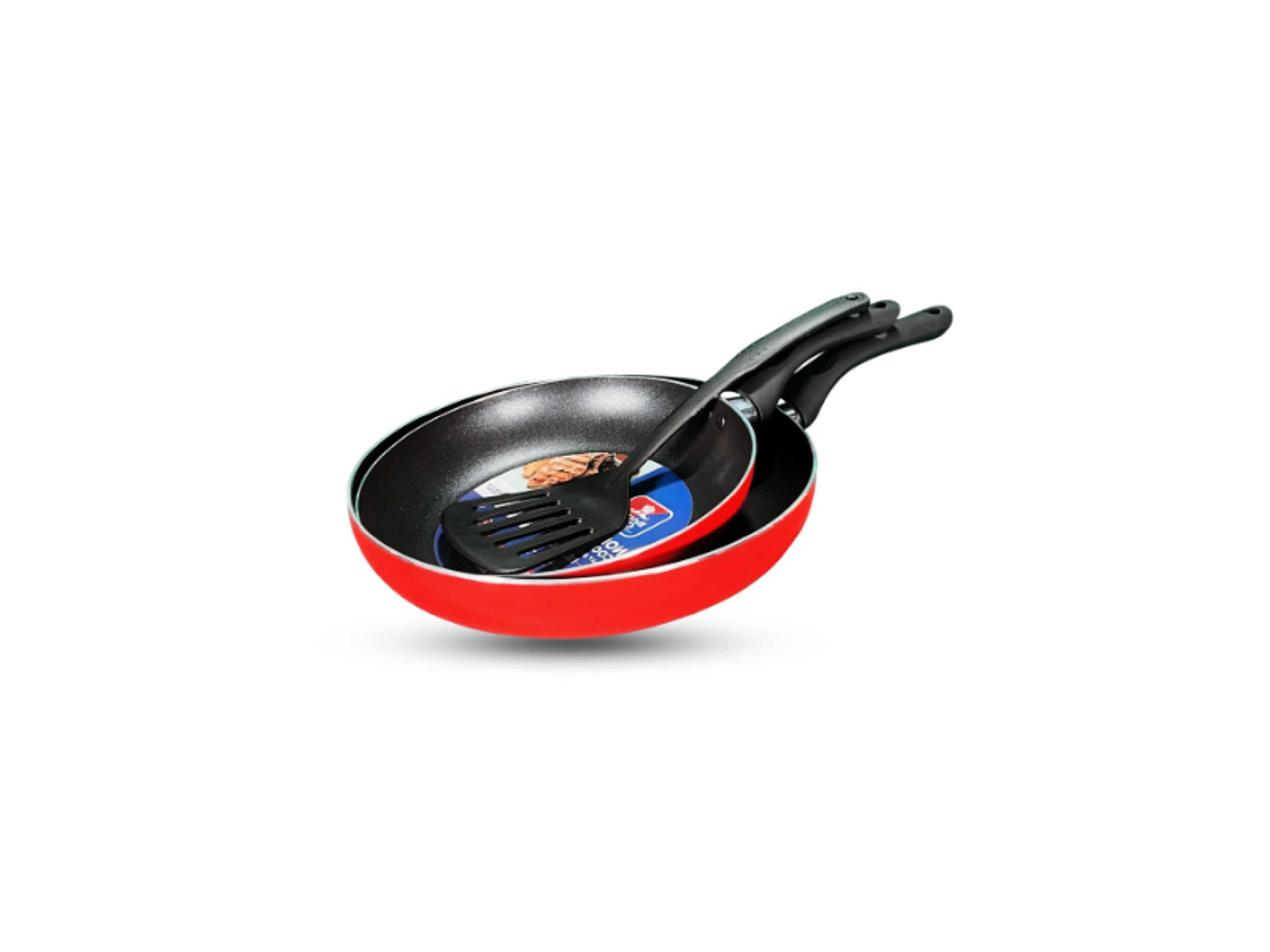 Nonstick Frypan Set 22cm and 26cm Frypan with Nylon Ladle, Scratch Resistant and Easy to Clean - Product Main Image
