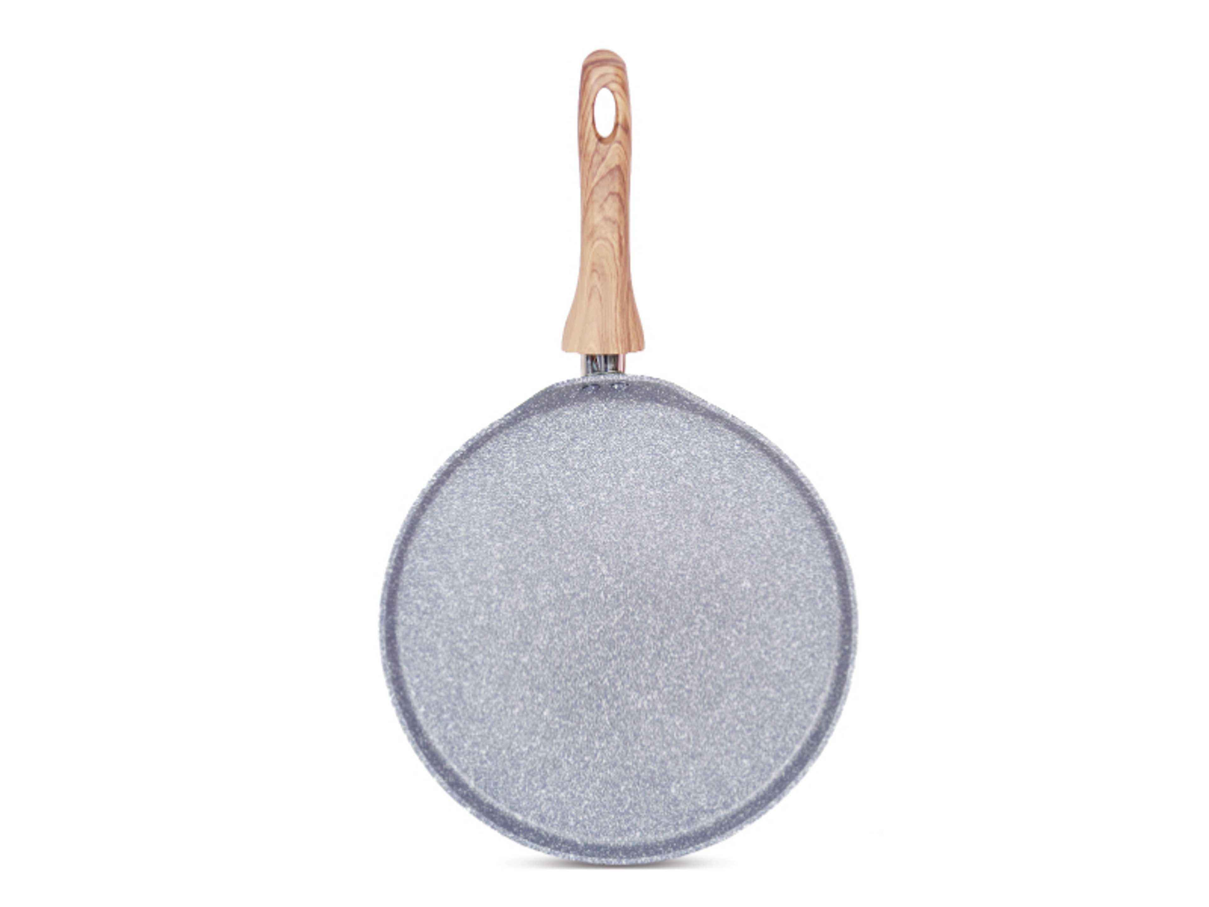 Marble Coated Pizza Pan - 5 Layer Nonstick Coating With 3mm Thick, Induction Bottom- 28 Centimeter - Product Main Image