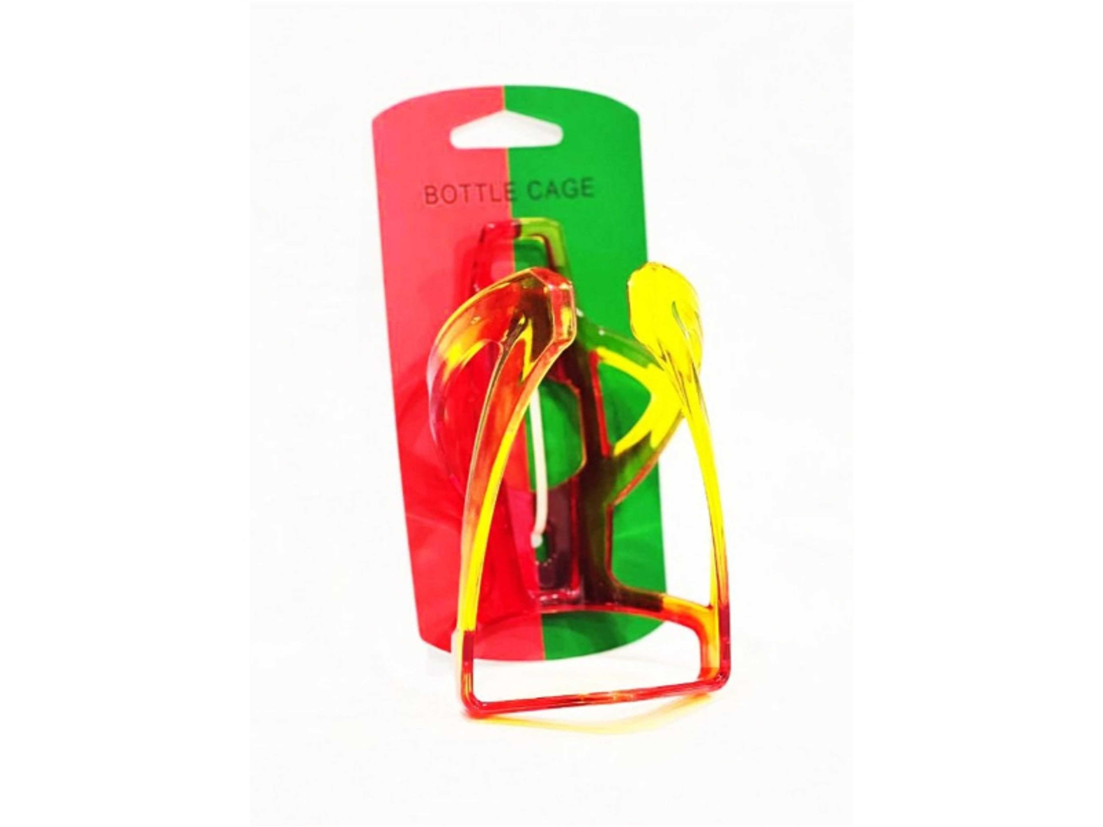 Bicycle Bottle Cage Red/Yellow 13x7x7cm - Product Main Image