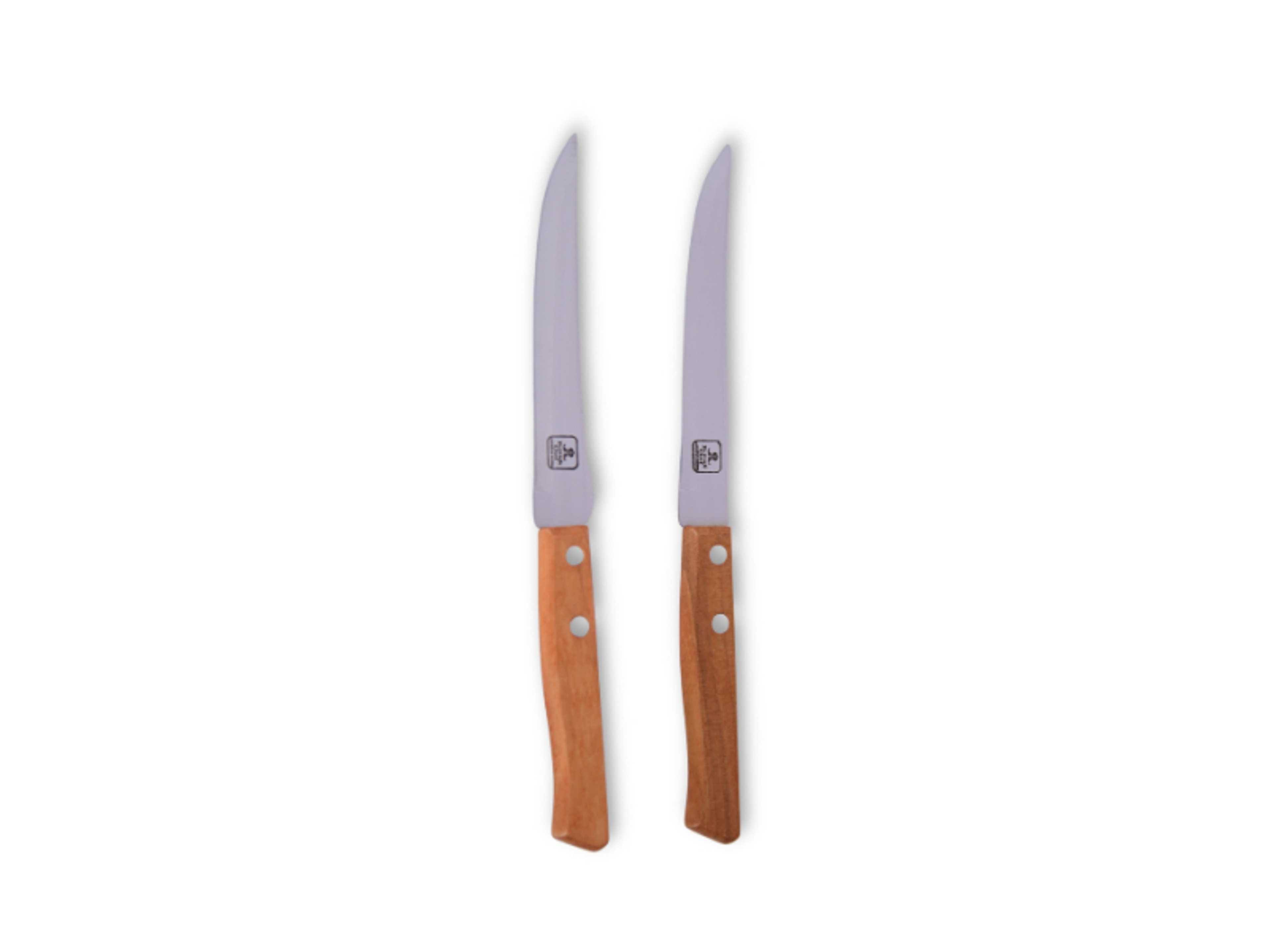 2 Piece Kitchen Knives Set with Wooden Handle, Sharp Stainless Steel Blades-BC337 - Product Main Image